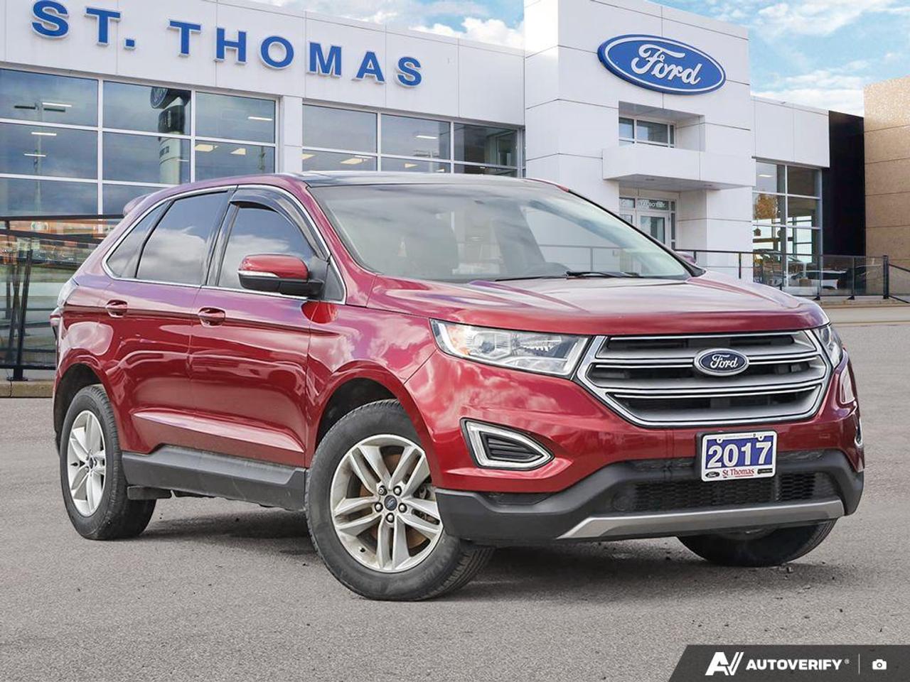 Recent Arrival!<br>Edge SEL, 4D Sport Utility, 3.5L V6 Ti-VCT, 6-Speed Automatic, AWD, Red, Ebony Front Heated Trim Leather, Canadian Touring Package, Cold Weather Package, Deep Tray-Style All-Weather Floor Mats, Equipment Group 201A, Foot Activated Hands-Free Power Liftgate, Heated Steering Wheel, Panoramic Vista Roof, Perimeter Alarm, Premium Audio System w/9 Speakers, Remote Start System, SYNC 3, Universal Garage Door Opener, Utility Package, Voice Activated Navigation.<br><br><br>AWD<br>6-Speed Automatic 3.5L V6 Ti-VCT<br>Red<br><br><br>Reviews:<br>  * Owners say they appreciate the easy-to-use technology and enjoy a comfortable drive in most conditions. Expect a pleasing punch from the 2.7L engine, which sportier drivers seem to enjoy. The updated infotainment system is easy to learn, even for first-time touchscreen users. Source: autoTRADER.ca