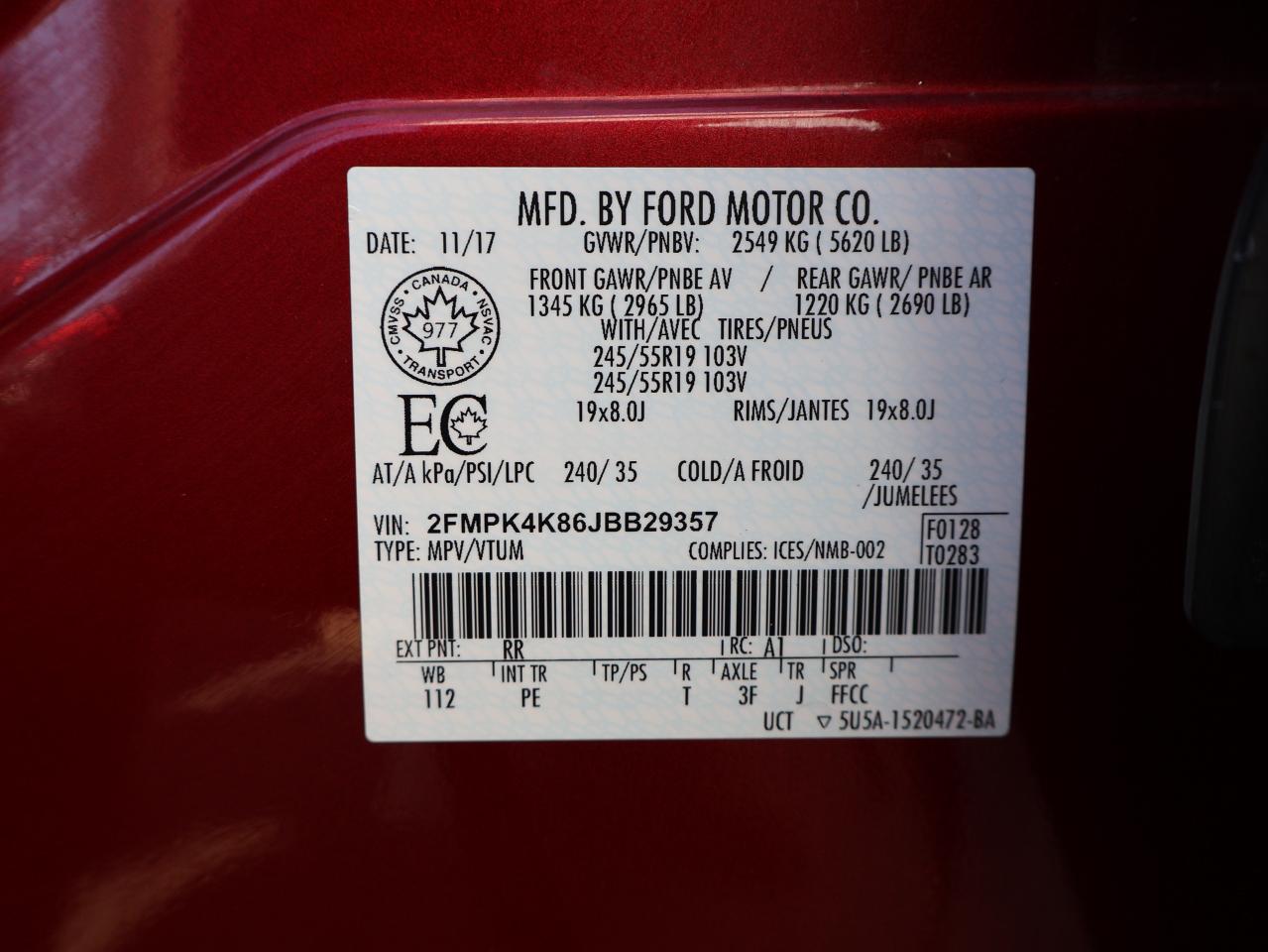 2018 Ford Edge V6 TITANIUM AWD CERTIFIED *FORD MAINTAIN* CAMERA NAV BLUETOOTH LEATHER HEATED SEATS PANO ROOF CRUISE ALLOYS Photo