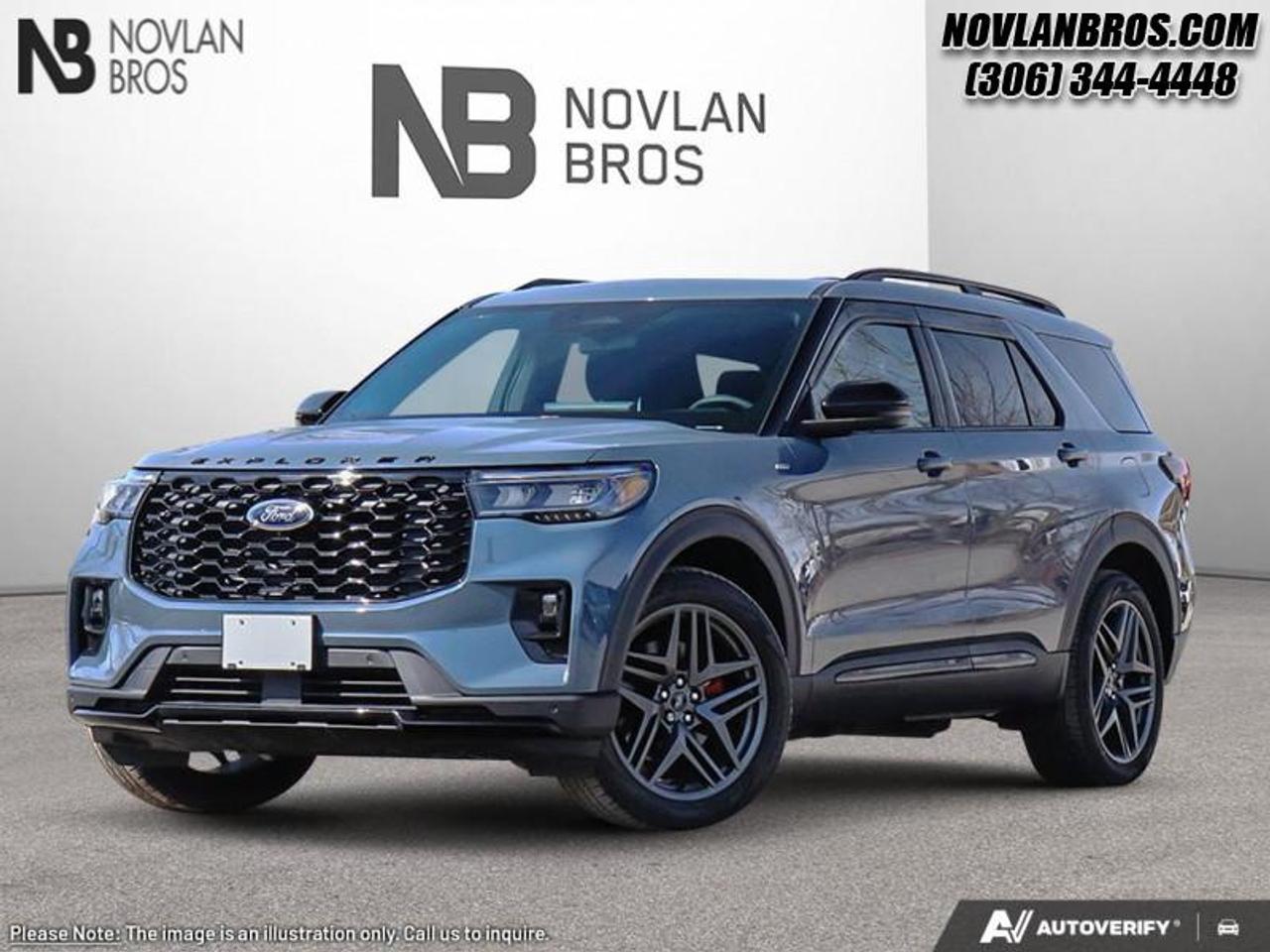 <b>Leather Seats, Second Row Heated Seats, 21 inch Aluminum Wheels, Premium Package!</b><br> <br> <br> <br>Check out our great inventory of new vehicles at Novlan Brothers!<br> <br>This 2026 Explorer was built to do more than just get groceries, with all-new technologies, this SUV was built for adventure. <br> <br>This Ford Explorer is the ultimate lifestyle vehicle with plenty of style and space for all of your passengers and cargo. It has the hauling capabilities of a midsize SUV combined with strong off-road capabilities. Whether your next family adventure is to the grocery store or over a high mountain pass, the Ford Explorer was built to get you there with ease.<br> <br>This Vapor Blue Metallic SUV has a 10 Speed Automatic transmission and is powered by a 300HP 2.3L 4 Cylinder Engine. <br> <br> Our Explorers trim level is ST-Line. This Explorer ST-Line steps things up with BlueCruise 1.2, inbuilt navigation, Bang & Olufsen audio, an aerial view camera system and a heated steering wheel. Also standard include 20 aluminum wheels, FordPass Connect 5G mobile hotspot internet access, adaptive cruise control, smart device remote engine start, and a power liftgate for rear cargo access. On the inside, occupants are treated to heated front seats, voice-activated dual-zone climate control, and a 13.2-inch infotainment screen with wireless Apple CarPlay and Android Auto. Safety features also include lane keep assist with lane departure warning, collision mitigation, automatic emergency braking, evasion assist, and rear parking sensors. This vehicle has been upgraded with the following features: Leather Seats, Second Row Heated Seats, 21 inch Aluminum Wheels, Premium Package.<br><br> View the original window sticker for this vehicle with this url <b><a href=http://www.windowsticker.forddirect.com/windowsticker.pdf?vin=1FMUK8KH1TGB01634 target=_blank>http://www.windowsticker.forddirect.com/windowsticker.pdf?vin=1FMUK8KH1TGB01634</a></b>.<br> <br>To apply right now for financing use this link: <a href=http://novlanbros.com/credit/ target=_blank>http://novlanbros.com/credit/</a><br><br> <br/> Total  rebate of $1000 is reflected in the price.   Incentives expire 2026-04-30.  See dealer for details. <br> <br><br> Come by and check out our fleet of 20+ used cars and trucks and 70+ new cars and trucks for sale in Paradise Hill.  o~o