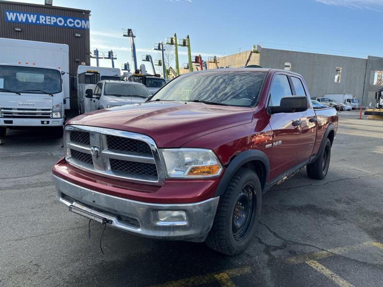2009 Dodge Ram 1500 SLT Quad Cab 4WD (Rusty), 5.7L, 8 cylinder, 4 door, automatic, 4WD, 4-Wheel ABS, cruise control, AM/FM radio, CD player, power door locks, power windows, power mirrors, red exterior, black interior, cloth. This item is currently OFFSITE. You must register an appointment with our office to schedule an offsite viewing. Appointments must be made a minimum of one business day in advance (and as defined by the days that Repo.com is open for business) before your appointment can be scheduled and confirmed. We may, at our own discretion, instead opt to transport smaller items to Repo.coms main yard for viewing purposes.  $1,310.00 plus $375 processing fee, $1,685.00 total payment obligation before taxes.  Listing report, warranty, contract commitment cancellation fee. All above specifications and information is considered to be accurate but is not guaranteed and no opinion or advice is given as to whether this item should be purchased. We do not allow test drives due to theft, fraud, acts of vandalism and undetectable impaired driving. Instead we provide the following benefits: Complimentary Warranty (with options to extend), Limited Money Back Satisfaction Guarantee on Fully Completed Contracts, Contract Commitment Cancellation, and an Open-Ended Sell-Back Option. Ask seller for details or call 604-522-REPO(7376) to confirm listing availability.