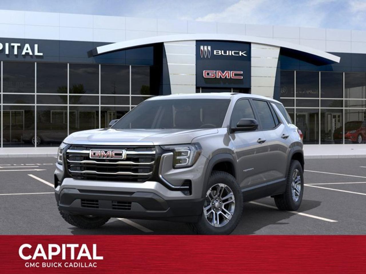 This 2026 GMC Terrain in Sterling Metallic is equipped with AWD and Turbocharged Gas I4 1.5L/-TBD- engine.From its striking C-shaped LED signature lighting to its stunning floating roof, this GMC Terrain has been refined on every level. With three distinctive options, every trim boasts its own distinctive grille that makes a lasting first impression and sets a bold tone for the rest of the vehicles exterior. Striking LED signature lighting on the taillamps complete Terrains bold design from front to back. Terrains interior seamlessly incorporates exterior design cues to create a cohesive look. Youll find a combination of bold styling, first-class comfort and plenty of space proving its as much about refinement as it is utility. Terrains interior features a standard leather wrapped steering wheel, real aluminum trim and soft-touch materials to enhance your driving experience and maximize comfort for both you and your passengers. A front-to-back flat load floor includes new fold-flat front-passenger and second-row seats so you can quickly go from accommodating people to utilizing every inch of cargo space. The GMC Terrain small SUV is engineered to meet the challenges drivers face every day  from various road surfaces to unexpected conditions. Advanced technology such as the Traction Select system allows you to switch between drive modes to make real-time adjustments based on those ever-changing driving situations. Terrain offers an available suite of intuitive driver-assist and safety technologies  so you can move with confidence in any direction.Check out this vehicles pictures, features, options and specs, and let us know if you have any questions. Helping find the perfect vehicle FOR YOU is our only priority.P.S...Sometimes texting is easier. Text (or call) 306-801-9090 for fast answers at your fingertips!Dealer License #914248Disclaimer: All prices are plus taxes & fees. See dealer for Details. Dealer Permit # 914248 See dealer for Details.