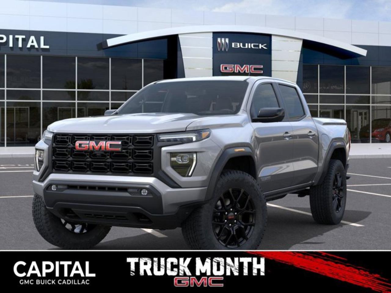 This 2026 GMC Canyon in Sterling Metallic is equipped with 4WD and Turbocharged Gas I4 2.7L/ engine.The GMC Canyon might be midsize, but its fully premium. Designed for easy access, an available easy lift and lower tailgate allows for smooth operation, while an integrated corner-step rear bumper provides efficient access to the truck bed and your cargo. Its the little things that set the Canyon apart, like its LED-signature front lighting, chrome grille surrounds and chrome mirror caps and door handles. The Canyon is takes premium comfort to a new level with features such as available soft-touch instrument panel and available heated driver and front passenger seats. The interior is also engineered to give you and your passengers an exceptional level of quiet, from noise-reducing innovations to triple door seals. This truck offers an engine lineup that delivers power and efficiency. This baby has 308 horsepower and can tow up to 3493 KG (7700 LB.). Intelligent control features, including traction control, trailer sway and hill descent control, available automatic rear locking differential, brake rotors and integrated trailer brake controller and diesel exhaust brake, to help you stay confidently in command no matter what you may be hauling or trailering. The Canyon provides intelligently placed controls and driver-centric features to keep you in touch, in charge and connected on the road, from available built-in Wi-Fi, an infotainment system with navigation and a rear-vision camera, to power outlets, rear seat reminders and access to the myGMC app. Youll also find state-of-the-art safety to help enhance your awareness of the road and surrounding vehicles, such as available forward collision alert, and more.Check out this vehicles pictures, features, options and specs, and let us know if you have any questions. Helping find the perfect vehicle FOR YOU is our only priority.P.S...Sometimes texting is easier. Text (or call) 306-801-9090 for fast answers at your fingertips!Dealer License #914248Disclaimer: All prices are plus taxes & fees. See dealer for Details. Dealer Permit # 914248 See dealer for Details.