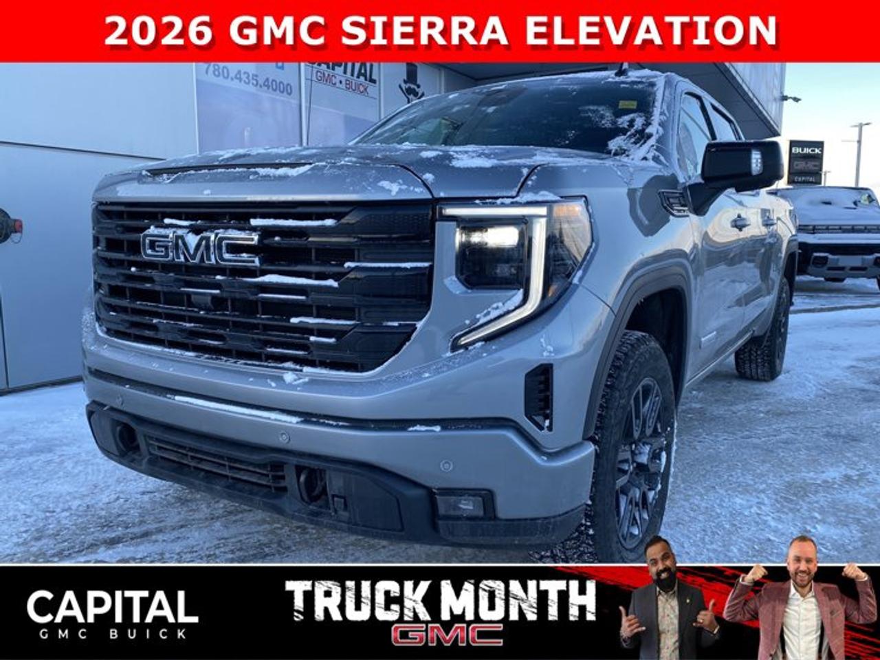 Take a look at this DIESEL 2026 GMC SIERRA 1500 Elevation Premium Package... Fully Equipped with Power Sunroof, BLACK PACKAGE, Heated Leather BUCKET Seats, X31 OFF-ROAD Package, ALL-WEATHER FLOOR MATS, Heated Steering, Adaptive Cruise Control, Dual Exhaust, 360 CAM, 6 Assist Steps, Black Emblems, MultiPro Tailgate, Integrated Brake Controller, Wireless Charger, Blind Zone monitoring, and so much more!Ask for the Internet Department for more information or book your test drive today! Text 825-445-0521 for fast answers at your fingertips!AMVIC Licensed Dealer - Licence Number B1044900Disclaimer: All prices are plus taxes and include all cash credits and loyalties. See dealer for details. AMVIC Licensed Dealer # B1044900