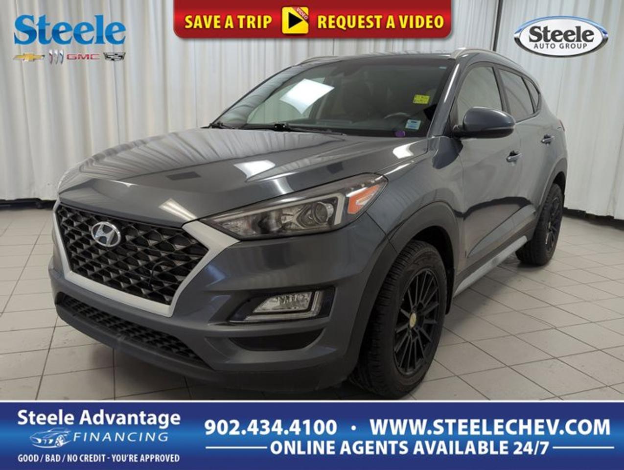 This 2019 Hyundai Tucson Preferred is a smart choice for drivers who want all-weather confidence, everyday practicality, and a comfortable ride in one well-sized SUV. Offered by Steele Chevrolet Buick GMC in Dartmouth, this used Tucson pairs a Grey exterior with a Black interior, automatic transmission, and all-wheel drive for year-round versatility.With 126,944 km on the odometer, this 4-door Hyundai Tucson Preferred delivers the kind of balanced utility many Atlantic Canadian drivers appreciate. Its 2.0-litre regular unleaded 4-cylinder engine is built for dependable daily use, while the compact SUV shape makes it easy to park, easy to load, and easy to enjoy.FEATURES OF THE Tucson PreferredAutomatic transmission for simple daily drivingAll-wheel drive for added tractionFour-door layout for easy access2.0-litre gas engine for commutingADVANCED SAFETY FEATURESAll-wheel drive supports confident road gripFour-wheel disc brakes aid controlled stopsTraction management helps on slippery roadsRear door access suits family loadingPERFORMANCE AND EFFICIENCY2.0-litre four-cylinder balances daily efficiencyAutomatic transmission delivers smooth shiftingAll-wheel drive adds year-round confidenceCompact SUV size helps urban drivingCOMFORT AND CONVENIENCEBlack interior offers clean, timeless styleFour doors improve passenger entryComfortable cabin suits daily commutingPractical layout supports busy lifestylesTECHNOLOGY AND CONNECTIVITYDriver-focused controls support easy operationClear instrument layout aids quick checksAutomatic transmission simplifies city travelPractical cabin design feels user-friendlyCARGO SPACERear cargo area suits groceriesSUV design supports flexible everyday haulingWide-opening doors ease loading tasksCompact footprint keeps storage practicalAWARDS & RECOGNITIONSTop Safety Pick, Insurance Institute for Highway Safety, 2019WHAT OTHER OWNERS LIKEComfortable ride for daily travelUseful cargo room for errandsConfident all-wheel drive in winterEasy size for city parkingThe 2019 Hyundai Tucson Preferred has earned a strong reputation for being easy to live with. Drivers often like its upright seating position, manageable dimensions, and sensible cabin layout. It fits comfortably into daily life, whether the trip involves commuting across Dartmouth, school drop-offs, weekend errands, or heading out on the highway.Its all-wheel drive system is a key advantage for changing road conditions. Rain, slush, and snow are common parts of Canadian driving, and this setup helps the Tucson feel composed when grip matters most. Combined with an automatic transmission and efficient 2.0-litre engine, it offers a steady, predictable driving experience that suits a wide range of drivers.The Grey exterior gives this SUV a refined and modern look that stays clean and professional in any setting. Inside, the Black interior brings a classic appearance that is easy to match with any lifestyle. The cabin is designed with practicality in mind, giving passengers useful space without making the vehicle feel too large to handle around town.This used Hyundai Tucson Preferred is especially appealing for shoppers who want SUV flexibility without moving into a larger vehicle class. The rear cargo area is ready for shopping bags, sports gear, travel items, and daily essentials. The 4-door configuration also helps make entry and exit simple for both front and rear passengers.For drivers searching for a dependable compact SUV with all-wheel drive, sensible fuel-powered performance, and a reputation for comfort and usability, this 2019 Hyundai Tucson Preferred stands out as a well-rounded option. It brings together the right blend of size, capability, and practicality for life in Dartmouth and beyond.This 2019 Hyundai Tucson Preferreds VIN is: KM8J3CA41KU854842 .
