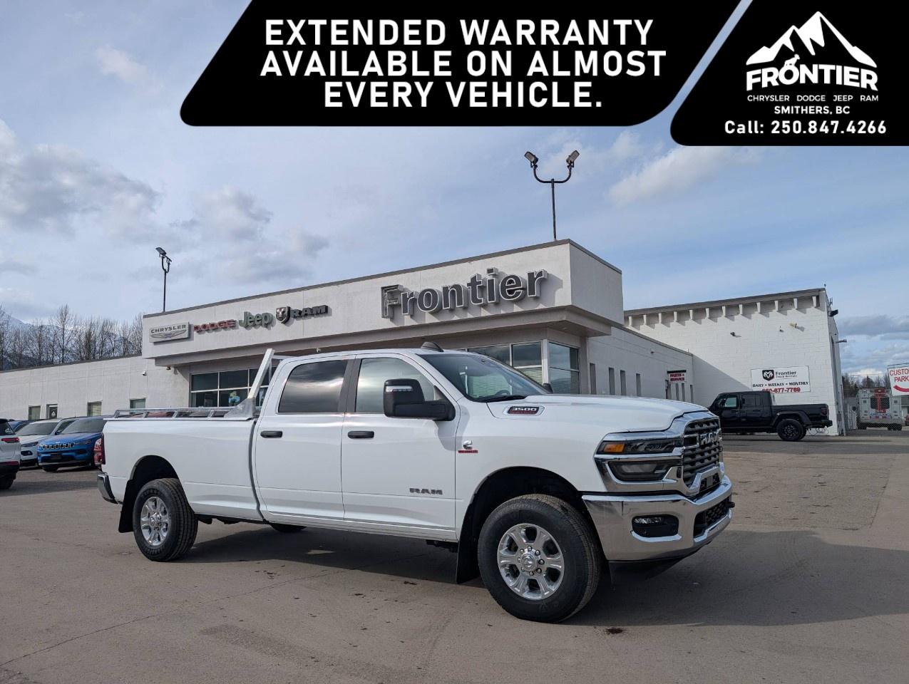 <p>The 2025 Ram 3500 Big Horn Crew Cab 4x4 is built to handle serious work while keeping you comfortable and connected every step of the way. With its bold design, heavy-duty capability, and well-equipped interior, this truck is ready for both the job site and long highway hauls.</p><p>Under the hood, this Ram is powered by a proven 6.4L HEMI® V8 engine paired with an automatic transmission, delivering strong performance and reliability when it matters most. Known for its impressive capability, the Ram 3500 offers exceptional towing and payload capacity, making it ideal for hauling equipment, trailers, or recreational gear.</p><p>This Crew Cab configuration provides a spacious interior with comfortable seating for the whole crew, while features like heated front seats and a heated steering wheel add extra comfort during colder months. The Big Horn Level 1 Plus Equipment Group enhances convenience with power-adjustable, heated trailer tow mirrors, remote start, and advanced driver assistance features.</p><p>Inside, youll find modern technology including Uconnect® with a large touchscreen display, Apple CarPlay® and Android Auto, SiriusXM®, and built-in navigation. A premium Alpine® sound system and multiple connectivity optionsincluding a Wi-Fi hotspothelp keep everyone entertained and connected on the go.</p><p>Safety and driver-assist features such as Forward Collision Warning, Park-Sense front and rear park assist, a backup camera, and electronic stability control help give you added confidence behind the wheel.</p><p>With its combination of power, technology, and everyday usability, this 2025 Ram 3500 Big Horn Crew Cab 4x4 is ready to tackle tough jobs while keeping you comfortable along the way.</p><p>Please confirm all vehicle details and features with our sales team and start the buying process today at Frontier Chrysler Dodge Jeep Ram Ltd.</p>