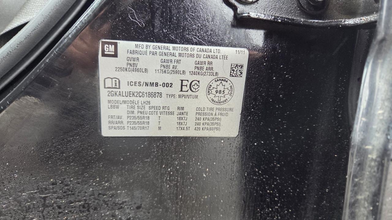 2012 GMC Terrain SLT, NO ACCIDENT, 4CYL, ONLY 196KMS, CERTIFIED Photo