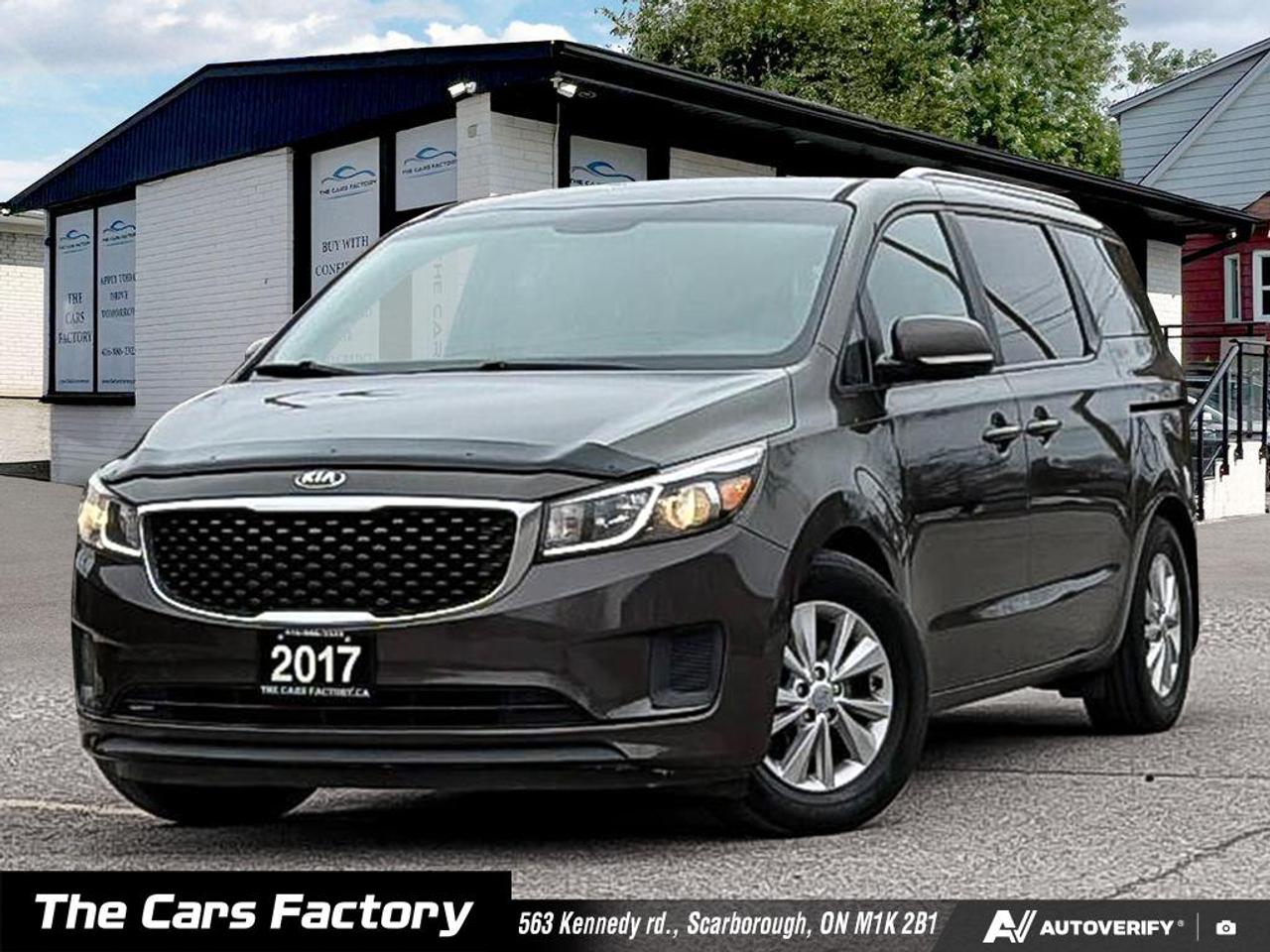 <p data-start=0 data-end=88><strong data-start=0 data-end=88>2017 Kia Sedona LX+ &ndash; No Accident | Fully Loaded | 8 Passenger | Excellent Condition</strong></p><p data-start=90 data-end=348>If you&rsquo;re looking for a spacious, reliable, and well-equipped family vehicle, this 2017 Kia Sedona LX+ is an excellent choice. This minivan is in very clean condition inside and out, has been well maintained, and comes with a clean history with no accidents.</p><p data-start=350 data-end=620>Designed with comfort and practicality in mind, the Sedona offers seating for up to 8 passengers, making it perfect for families or anyone needing extra space. The interior is roomy, clean, and comfortable, with high-quality materials and thoughtful features throughout.</p><p data-start=622 data-end=1003>This vehicle comes equipped with a wide range of desirable options, including alloy wheels, a built-in navigation system, backup camera, and parking sensors to assist with easy maneuvering in tight spaces. The dual power sliding doors provide added convenience, especially for passengers getting in and out, while the power-adjustable seats ensure a comfortable driving experience.</p><p data-start=1005 data-end=1265>Stay comfortable in all seasons with heated seats, and stay connected on the road with Apple CarPlay and Android Auto integration. The Eco Mode feature helps improve fuel efficiency, making this van both practical and economical for everyday use or long trips.</p><p data-start=1267 data-end=1485>The exterior is in excellent shape, and the interior has been kept very clean, reflecting the care this vehicle has received. It drives smooth, offers great visibility, and is known for its reliability and versatility.</p><p data-start=1487 data-end=1508>Key Features Include:</p><ul data-start=1509 data-end=1780><li data-section-id=iha2i9 data-start=1509 data-end=1539>No accident, clean history</li><li data-section-id=j50mmk data-start=1540 data-end=1569>Very clean inside and out</li><li data-section-id=1vlohjt data-start=1570 data-end=1593>8 passenger seating</li><li data-section-id=3xuz4s data-start=1594 data-end=1622>Dual power sliding doors</li><li data-section-id=a22atj data-start=1623 data-end=1644>Navigation system</li><li data-section-id=jn0nzz data-start=1645 data-end=1662>Backup camera</li><li data-section-id=a7unxh data-start=1663 data-end=1682>Parking sensors</li><li data-section-id=16c4dk1 data-start=1683 data-end=1699>Heated seats</li><li data-section-id=1grtkej data-start=1700 data-end=1734>Apple CarPlay and Android Auto</li><li data-section-id=1buq007 data-start=1735 data-end=1750>Power seats</li><li data-section-id=4d0ycf data-start=1751 data-end=1767>Alloy wheels</li><li data-section-id=9iyywy data-start=1768 data-end=1780>Eco Mode</li></ul><p data-start=1782 data-end=1885>This is a great opportunity to own a fully loaded and well-maintained Kia Sedona at an excellent value.</p><p data-start=1887 data-end=1940 data-is-last-node= data-is-only-node=>Contact us today to schedule a viewing or test drive.</p><p data-start=1887 data-end=1940 data-is-last-node= data-is-only-node=>Available for $16,990 cash, or financed from $15,490 (7.99% O.A.C., finance fee applies).</p><p data-start=1330 data-end=1360>&nbsp;</p><p data-start=1330 data-end=1360>Welcome to The Cars Factory!</p><p data-start=1362 data-end=1444>Your Premier Destination for Quality Pre-Owned Vehicles in Scarborough, Ontario!</p><p data-start=1446 data-end=1579>Located at 563 Kennedy Rd., Scarborough, Ontario, Canada</p><p data-start=1446 data-end=1579>Appointments Available &ndash; Personalized, hassle-free service just for you!</p><p data-start=1581 data-end=2010>CERTIFIED VEHICLES YOU CAN TRUST!<br data-start=1614 data-end=1617>Drive with confidence knowing your vehicle has passed our comprehensive safety inspection &ndash; going above and beyond industry standards! We also include a fresh oil change and professional detailing before your car hits the road.<br data-start=1844 data-end=1847>Certification Package available for only $899.<br data-start=1893 data-end=1896>Note: Vehicles are not drivable unless certified and e-tested. All trade-ins welcome! Taxes and licensing extra.</p><p data-start=2012 data-end=2293>EASY FINANCING &ndash; APPROVALS MADE SIMPLE!<br data-start=2051 data-end=2054>No credit? New to Canada? Struggling with past credit history? We specialize in getting you approved! Our expert finance team will work with you no matter your situation &ndash; whether it&rsquo;s a history of bankruptcy, collections, or bad credit.</p><ul data-start=2295 data-end=2448><li data-start=2295 data-end=2345><p data-start=2297 data-end=2345>On-the-spot financing &ndash; Get approved instantly</p></li><li data-start=2346 data-end=2392><p data-start=2348 data-end=2392>Bad credit? You&rsquo;re still likely to qualify</p></li><li data-start=2393 data-end=2448><p data-start=2395 data-end=2448>Take control and start rebuilding your credit today</p></li></ul><p data-start=2450 data-end=2511>Please note: Financing is subject to an administrative fee.</p><p data-start=2513 data-end=2803>PEACE OF MIND WITH EXTENDED WARRANTIES!<br data-start=2552 data-end=2555>Don&rsquo;t leave your vehicle&rsquo;s future to chance! Protect your investment with an eligible extended warranty. We offer customizable coverage options that give you the peace of mind you deserve. Speak with our team to find the best plan for your needs!</p><p data-start=2805 data-end=3070>NO-HAGGLE PRICING &ndash; THE BEST DEAL, GUARANTEED!<br data-start=2851 data-end=2854>The Cars Factory ensures you get the best price from day one! With no-haggle pricing and constant market monitoring, we guarantee you&rsquo;re always getting an unbeatable deal. No surprises, no stress &ndash; just pure value!</p><p data-start=3072 data-end=3102>Why Choose The Cars Factory?</p><p data-start=3104 data-end=3352>At The Cars Factory, we put quality, transparency, and customer satisfaction at the forefront of everything we do. Our goal is to deliver the best experience for every customer, with a focus on making your car-buying journey smooth and enjoyable.</p><p data-start=3354 data-end=3500>Book your appointment today and discover why The Cars Factory is the smart choice for your next vehicle! Don&rsquo;t miss out on our unbeatable deals!</p><hr data-start=3502 data-end=3507><p>&nbsp;<span data-start=3509 data-end=3524>Disclaimer:</span> All vehicles are subject to HST, licensing fees, and a $22 OMVIC fee.</p>