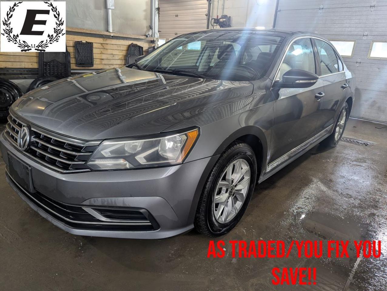 <p>Looking for a reliable sedan that offers both savings and the satisfaction of a personal touch? Check out this 2016 Volkswagen Passat Trendline at Eckert Auto Sales, 192 Essa Road, Barrie! This Passat, boasting a practical gray exterior and interior, is an AS TRADED - YOU FIX YOU SAVE!! opportunity. This means you get to roll up your sleeves and customize this beauty to your exact needs, all while enjoying significant savings. Under the hood, youll find a fuel-efficient 1.8L 4-cylinder engine, perfect for navigating city streets or embarking on longer journeys. With 299,500km on the odometer, this Passat is ready for a new chapter and new adventures.</p><p>This Passat also comes with 2 sets of tires on rims.</p><p>For more information give us a call today at (705)797-1100</p><p>HST extra</p>