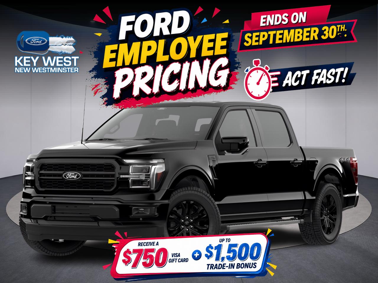 Agate Black Metallic 2026 Ford F-150 Pickup Truck Four-Wheel Drive Automatic