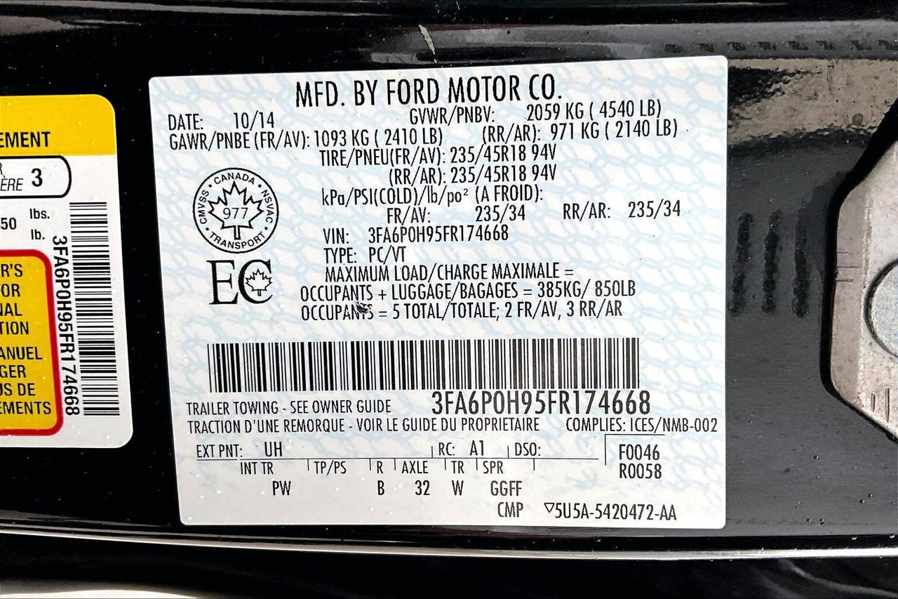 2015 Ford Fusion SE | Heated Leather | Sunroof | AS IS | FWD Photo