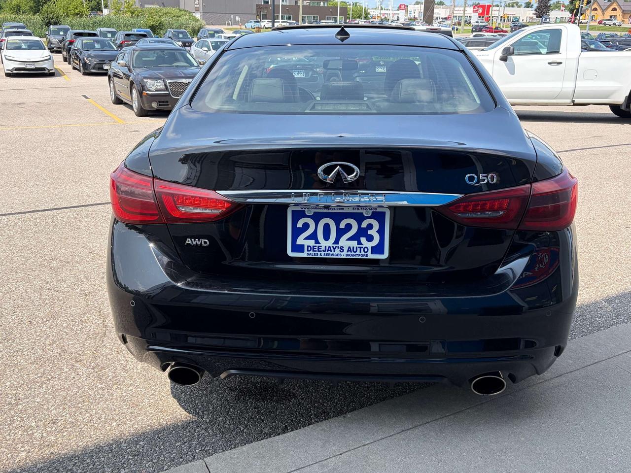 2023 Infiniti Q50 LUXE AWD Moonroof   Leather   Clean Carfax Photo5