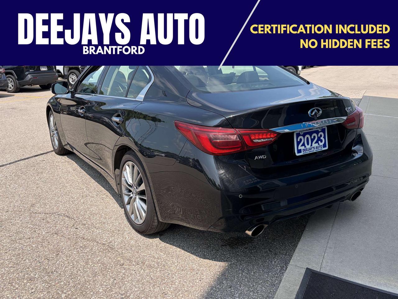 2023 Infiniti Q50 LUXE AWD Moonroof   Leather   Clean Carfax Photo0