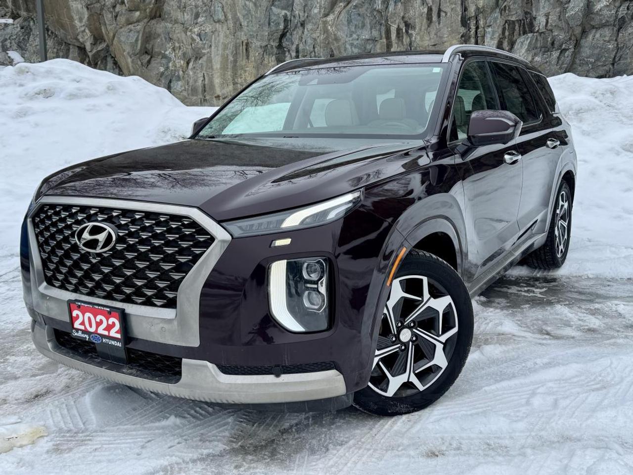 Luxury Presence. Full-Size Confidence. 2022 Hyundai Palisade Ultimate Calligraphy w/Beige 7-Passenger AWD

Step into premium refinement with this 2022 Hyundai Palisade Ultimate Calligraphy AWD, a full-size SUV designed to deliver upscale comfort, advanced technology, and confident performance for every passenger. With its bold styling and exclusive Calligraphy detailing, this Palisade offers a driving experience that feels elevated from every angle.

Under the hood, a smooth and capable engine paired with all-wheel drive provides confident performance and dependable traction in all seasons. Whether youre navigating city streets, cruising the highway, or handling winter conditions, the Palisade delivers a composed and quiet ride that inspires confidence.

Inside, the Ultimate Calligraphy trim showcases true attention to detail. Premium quilted leather seating in a refined beige interior, heated and ventilated seats, a panoramic sunroof, and a fully digital display create a luxurious and inviting cabin. Advanced infotainment, a premium sound system, and a full suite of driver-assist features ensure every drive is as connected as it is comfortable. With spacious seating for seven and flexible cargo space, its built for both family life and long-distance travel.

With its commanding design, high-end interior, and all-weather capability, the 2022 Hyundai Palisade Ultimate Calligraphy AWD stands out as a top-tier SUV for drivers who expect more from every journey.

Refined, spacious, and confidently equipped. This is luxury driving made right.

At Sudbury Hyundai, we believe in more than just selling cars; we believe in fair value, checked daily against the province to ensure it stays competitive. No games, no hidden fees, just transparency as clear as a Northern sky.

Our sales consultants? Theyre guides, not commission driven salespeople. No commission means no pressure, just genuine service to help you find exactly what youre looking for.

Come in today and experience the difference.
