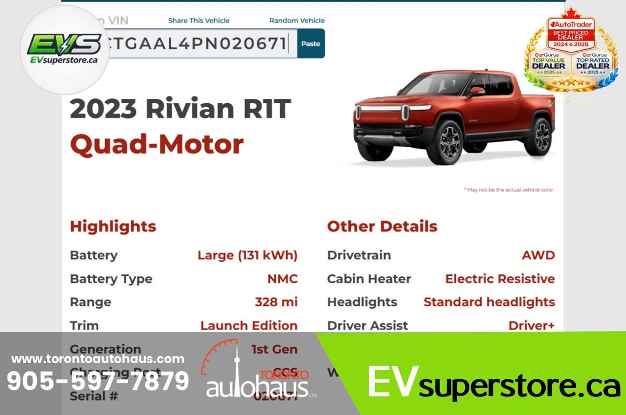 2023 Rivian R1T LAUNCH EDITION I QUAD MOTOR Photo