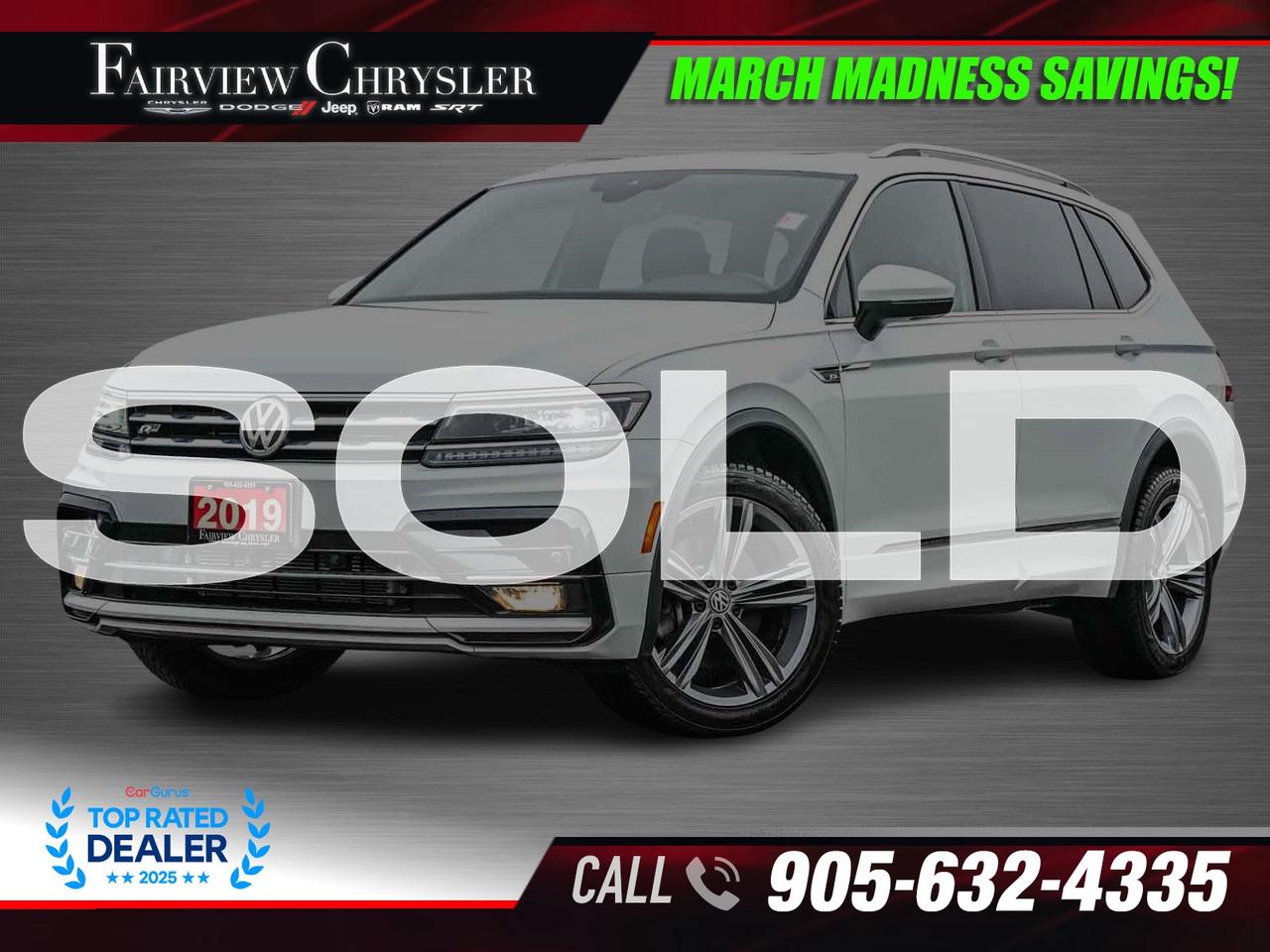 2019 Volkswagen Tiguan Highline R-LINE   FENDER SOUND   PANO ROOF   HEATE Photo0