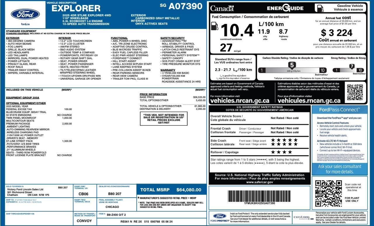 2025 Ford Explorer ST-Line Panoroof   ACC + Lane Keeping Aid Photo