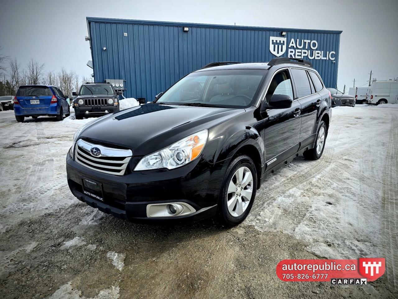 Top of the line wagon with low kms <br/> Comes Safety Certified with no extra charge <br/> <br/> <br/> Loaded with leather seats, heated front seats, power seats, power sunroof, Navigation, cruise control, dual zone climate control, power locks and windows, tilt steering, remote keyless entry with two sets of keys, trip computer, steering wheels controls, power ebrake, roof rails, allow wheels, fog lights and much more ... <br/> Link to Youtube walkaround video: <br/> https://www.youtube.com/watch?v=EqVAW6CT8Os <br/> <br/> <br/> Has only 161100 kms - Carfax Verified <br/> Had two owners, 2012 to 2015 and 2015 to 2025 <br/> <br/> <br/> This car offers a rare combination on efficiency, versatility and comfort. <br/> It it AWD so will serve you well during all four season of the year. <br/> Has 4 cyl engine which makes it great on gas. <br/> Has large trunk, specious cabin with plenty of legroom and drives very smooth due to longer wheel base. <br/> <br/> <br/> Perfect combination of versatility, safety and reliability. <br/> <br/> <br/> Please call 705-826-6777 for appointments <br/> www.autorepublic.ca <br/> <br/> <br/> Available extended warranty up to 48 months <br/> <br/> <br/> Financing is available <br/> <br/> <br/> Tax and Licensing extra <br/> <br/> <br/> Trade-ins are welcome! <br/> <br/> <br/> No Hidden Fees or Admin Fees! <br/> <br/> <br/> Do not hesitate to contact us with any questions. <br/> <br/> <br/> Electronic signing of the agreements and delivery of the vehicles to customer`s location is available too. <br/> <br/> <br/> Please call us at 705-826-6777 for more details. <br/> www.autorepublic.ca <br/> <br/> <br/> AUTO REPUBLIC <br/> Quality Certified Pre-owned Vehicles <br/> 5 Courtland st, Ramara, ON <br/>