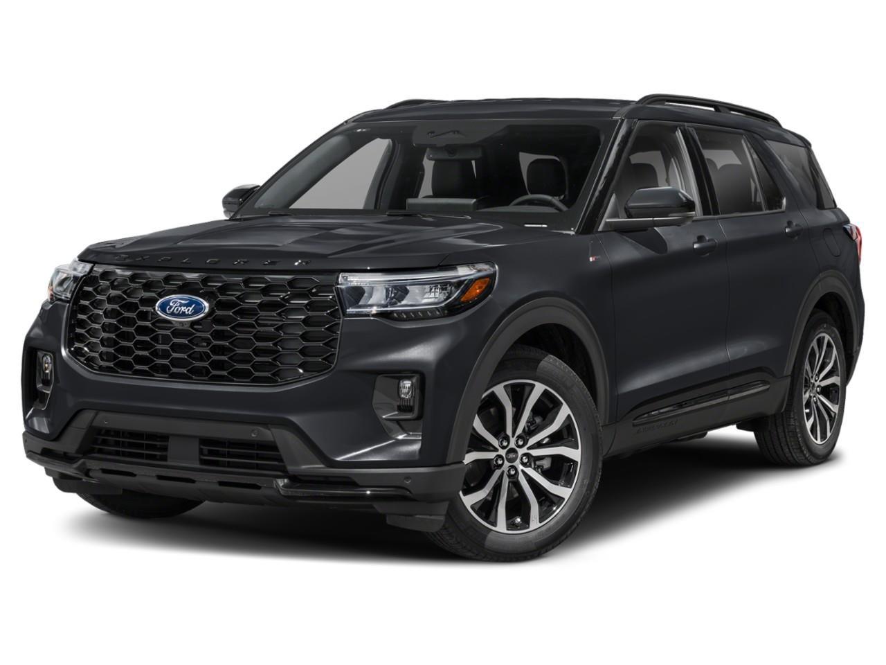 <p>The 2026 Ford Explorer ST-Line 4WD in a striking Black finish offers an exhilarating 4×4 driving experience. Designed to deliver excellent handling whether you're navigating city streets or off-road adventures, this SUV combines performance with style.</p><p>Step inside the Explorer ST-Line to find a refined interior with opulent features. The leatherette door trim and leather steering wheel add a touch of class, while the heated front seats ensure a cozy ride during Canadian winters. Its exterior is enhanced with stylish alloy wheels that add to its commanding presence.</p><p>Advanced technology features abound in the Explorer ST-Line. A state-of-the-art navigation system and integrated smart device connectivity keep you on the right path and seamlessly connected. Safety is a priority with features like a backup camera, parking sensors, lane assist, and adaptive cruise control, ensuring peace of mind on every journey.</p><p>Ideal for families, adventurers, and lovers of luxury alike, the new Ford Explorer ST-Line is equipped to handle all your driving needs. Visit our dealership today to learn more and take this exceptional SUV for a test drive. Discover how it perfectly fits your lifestyle.</p>