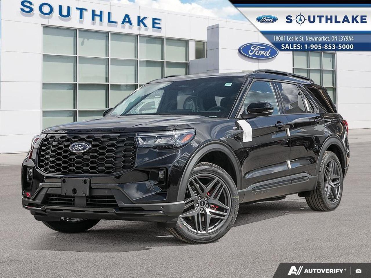 <p>The 2026 Ford Explorer ST-Line in striking black is a powerhouse with its 4×4 drivetrain and exceptional handling capabilities. This SUV combines a robust exterior with modern elegance, featuring Agate Black Metallic paint, and the ST-Line Street Pack which introduces stylish 21" Magnetite-Painted Aluminum Wheels, enhanced by Performance Brakes and red-painted calipers for a sporty edge.</p><p>Inside, the Explorer ST-Line offers a comfortable and high-tech cabin fitted with Onyx Heated Unique Cloth Captain's Chairs, complete with red stitching for an extra touch of style. Enjoy the luxury of a 10-way power driver seat and 8-way power passenger seat allowing for personalized comfort. The panoramic fixed glass moonroof with power shade ensures an open and airy atmosphere perfect for every adventure.</p><p>This SUV promises advanced technology and safety with features such as a backup camera, lane assist, and a suite of smart device integrations. The premium infotainment system includes a navigation system, available Wi-Fi hotspot, and satellite radio for connectivity on the go. Safety is prioritized with adaptive cruise control and parking sensors making every drive secure and enjoyable.</p><p>Perfect for families or adventure seekers, the 2026 Ford Explorer ST-Line combines practicality and elegance. Contact Southlake Ford today to explore how this vehicle can be the perfect companion for your next journey.</p> <p>At Southlake Ford Lincoln we spend countless hours researching live market data to ensure the price you see here is a real, genuine, "BUY NOW" price. We believe that the better we price our vehicles the faster we sell them! We believe in transparency; we make our CarFax reports available to you at all times, no request necessary. Every one of our vehicles unless otherwise stated will come certified, professionally detailed, and with fresh oil and filter. </p>