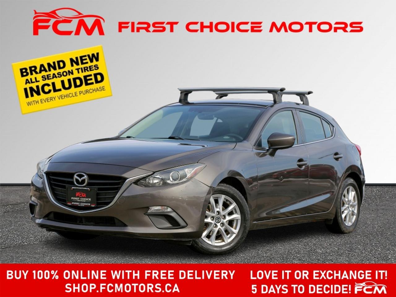 ** ** SPECIAL LIMITED TIME OFFER ** ** PURCHASE ANY VEHICLE THIS WEEK AND RECEIVE 4 BRAND-NEW ALL-SEASON TIRES AT NO ADDITIONAL COST!!! DON   T MISS THIS EXCLUSIVE CHANCE TO UPGRADE YOUR RIDE AND STAY PREPARED FOR ANY WEATHER!!! <br><br>EXCITING NEWS FROM FIRST CHOICE MOTORS! Our brand-new online showroom is now open to the public, bringing the ultimate car shopping experience right to your fingertips! Enjoy a 100% online car shopping experience, with over 500 certified vehicles in stock, comprehensive protection plans, and thousands of new auto parts & accessories available! Plus, for a limited time, were offering FREE deliveries across Ontario on all vehicle purchases! Dont miss out   visit Shop.fcmotors.ca to find and upgrade your perfect vehicle today!<br><br>Welcome to First Choice Motors, the largest car dealership in Toronto of pre-owned cars, SUVs, and vans priced between $5000-$15,000. With an impressive inventory of over 300 vehicles in stock, we are dedicated to providing our customers with a vast selection of affordable and reliable options. <br><br>Were thrilled to offer a used 2014 Mazda MAZDA3 GS Skyactiv, brown color with 166,000km (STK#9604) This vehicle was $10990 NOW ON SALE FOR $9990. It is equipped with the following features:<br>- Automatic Transmission<br>- Hatchback<br>- Heated seats<br>- Bluetooth<br>- Reverse camera<br>- Alloy wheels<br>- Power windows<br>- Power locks<br>- Power mirrors<br>- Air Conditioning<br><br>At First Choice Motors, we believe in providing quality vehicles that our customers can depend on. All our vehicles come with a 36-day guarantee on all safety related items. We also offer additional warranty options up to 5 years for our customers who want extra peace of mind.<br><br>Furthermore, all our vehicles are sold fully certified with brand new brakes rotors and pads, a fresh oil change, and brand new set of all-season tires installed & balanced. You can be confident that this car is in excellent condition and ready to hit the road.<br><br>At First Choice Motors, we believe that everyone deserves a chance to own a reliable and affordable vehicle. Thats why we offer financing options with low interest rates starting at 7.9% O.A.C. Were proud to approve all customers, including those with bad credit, no credit, students, and even 9 socials. Our finance team is dedicated to finding the best financing option for you and making the car buying process as smooth and stress-free as possible.<br><br>Our dealership is open 7 days a week to provide you with the best customer service possible. We carry the largest selection of used vehicles for sale under $9990 in all of Ontario. We stock over 300 cars, mostly Hyundai, Chevrolet, Mazda, Honda, Volkswagen, Toyota, Ford, Dodge, Kia, Mitsubishi, Acura, Lexus, and more. With our ongoing sale, you can find your dream car at a price you can afford. Come visit us today and experience why we are the best choice for your next used car purchase!<br><br>All prices include $22.00 OMVIC Fee.  Excludes, license plates, ownership registration and ONTARIO HST (13%)<br>*No Credit Card payments can be accepted for Vehicle Purchases*