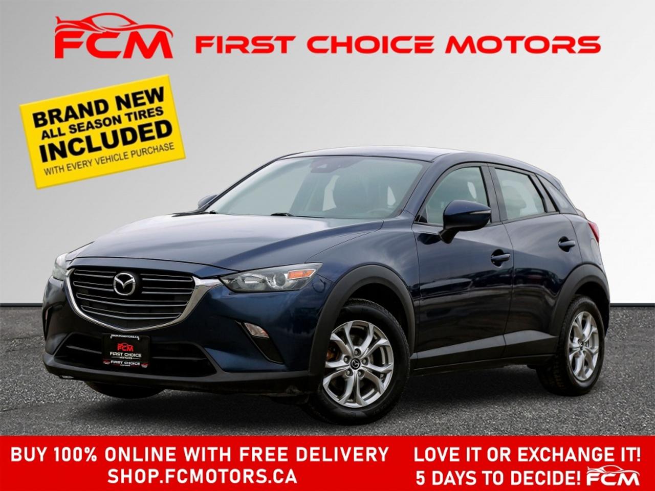 ** ** SPECIAL LIMITED TIME OFFER ** ** PURCHASE ANY VEHICLE THIS WEEK AND RECEIVE 4 BRAND-NEW ALL-SEASON TIRES AT NO ADDITIONAL COST!!! DON   T MISS THIS EXCLUSIVE CHANCE TO UPGRADE YOUR RIDE AND STAY PREPARED FOR ANY WEATHER!!! <br><br>EXCITING NEWS FROM FIRST CHOICE MOTORS! Our brand-new online showroom is now open to the public, bringing the ultimate car shopping experience right to your fingertips! Enjoy a 100% online car shopping experience, with over 500 certified vehicles in stock, comprehensive protection plans, and thousands of new auto parts & accessories available! Plus, for a limited time, were offering FREE deliveries across Ontario on all vehicle purchases! Dont miss out   visit Shop.fcmotors.ca to find and upgrade your perfect vehicle today!<br><br>Welcome to First Choice Motors, the largest car dealership in Toronto of pre-owned cars, SUVs, and vans priced between $5000-$15,000. With an impressive inventory of over 300 vehicles in stock, we are dedicated to providing our customers with a vast selection of affordable and reliable options. <br><br>Were thrilled to offer a used 2019 Mazda CX-3 GS Skyactiv, black color with 216,000km (STK#9589) This vehicle was $14990 NOW ON SALE FOR $13990. It is equipped with the following features:<br>- Automatic Transmission<br>- Heated seats<br>- All wheel drive<br>- Bluetooth<br>- Reverse camera<br>- Alloy wheels<br>- Power windows<br>- Power locks<br>- Power mirrors<br>- Air Conditioning<br><br>At First Choice Motors, we believe in providing quality vehicles that our customers can depend on. All our vehicles come with a 36-day guarantee on all safety related items. We also offer additional warranty options up to 5 years for our customers who want extra peace of mind.<br><br>Furthermore, all our vehicles are sold fully certified with brand new brakes rotors and pads, a fresh oil change, and brand new set of all-season tires installed & balanced. You can be confident that this car is in excellent condition and ready to hit the road.<br><br>At First Choice Motors, we believe that everyone deserves a chance to own a reliable and affordable vehicle. Thats why we offer financing options with low interest rates starting at 7.9% O.A.C. Were proud to approve all customers, including those with bad credit, no credit, students, and even 9 socials. Our finance team is dedicated to finding the best financing option for you and making the car buying process as smooth and stress-free as possible.<br><br>Our dealership is open 7 days a week to provide you with the best customer service possible. We carry the largest selection of used vehicles for sale under $9990 in all of Ontario. We stock over 300 cars, mostly Hyundai, Chevrolet, Mazda, Honda, Volkswagen, Toyota, Ford, Dodge, Kia, Mitsubishi, Acura, Lexus, and more. With our ongoing sale, you can find your dream car at a price you can afford. Come visit us today and experience why we are the best choice for your next used car purchase!<br><br>All prices include $22.00 OMVIC Fee.  Excludes, license plates, ownership registration and ONTARIO HST (13%)<br>*No Credit Card payments can be accepted for Vehicle Purchases*