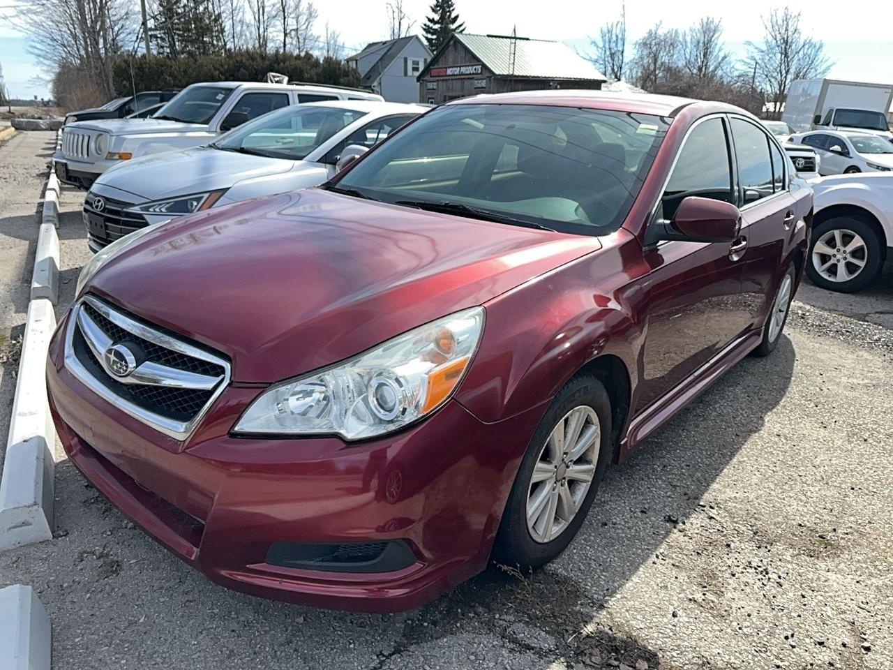 <div>Here a nice Subaru legacy AWD, sharp looking in this burgundy tone. This sedan has loads of options to make your drive enjoyable while also keeping the price low and affordable. If youre looking for an every day driver this car has what you need. Add that its &nbsp;AWD and youre ready for anything the roads will throw at you. If this sounds like what youre after, call or message for a time to view this vehicle. Youll be glad you did. &nbsp;</div><div><br></div><div>Legacy is priced certified and ready for the road. Taxes and licensing are extra.&nbsp;</div><div><br></div><div>Registered dealer</div><div>Ventoso Motor Products</div><div>2532 Dundas St S Cambridge</div><div>519-242-6485</div>