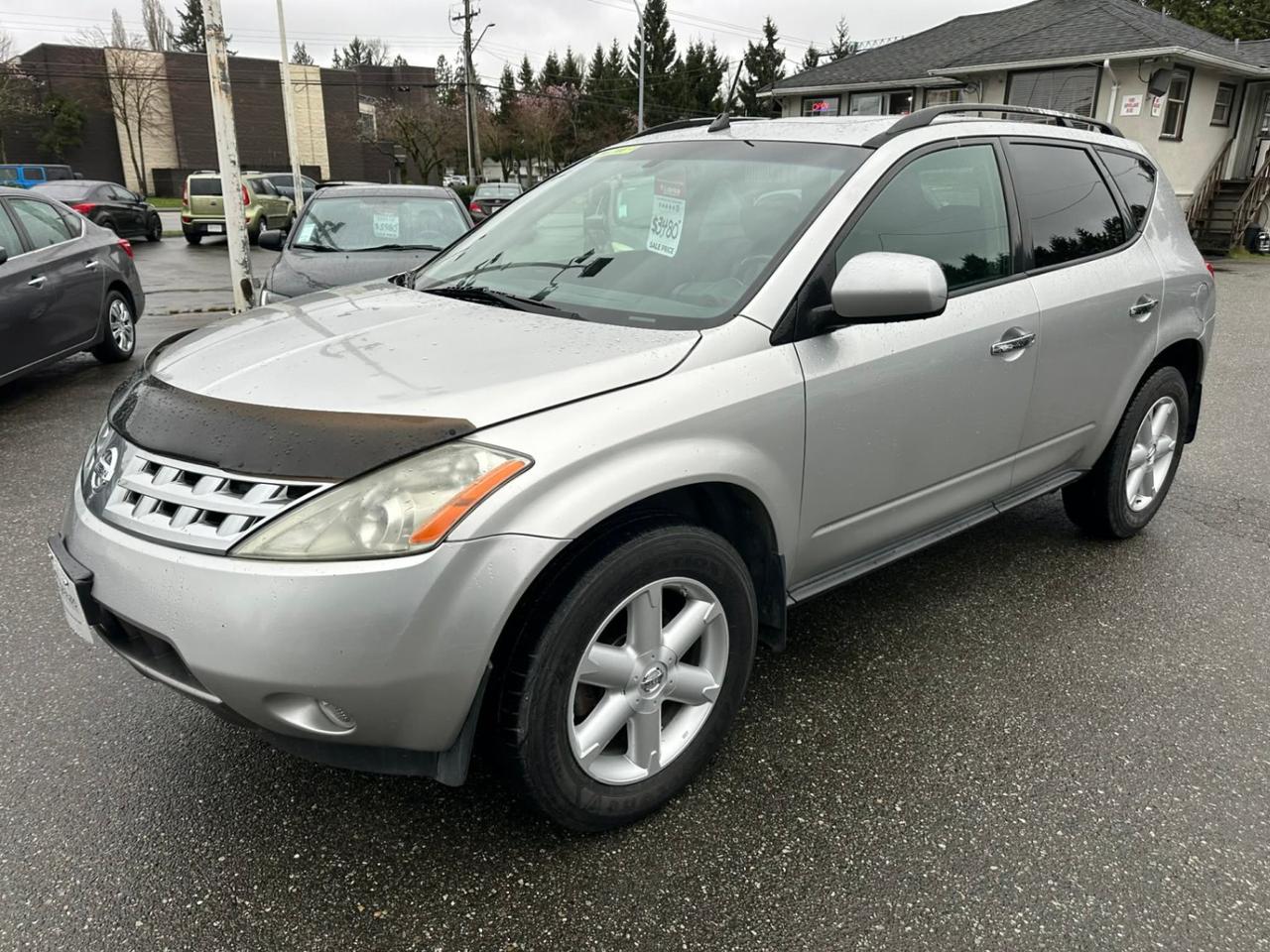 <p> <strong>2003 Nissan Murano SE  AWD | Leather | Sunroof</strong></p><p> <strong>Comfortable and reliable SUV with all-wheel drive for year-round driving!</strong></p><p> <strong>Vehicle Details:</strong><br> Year: <strong>2003 Nissan Murano SE</strong><br> Mileage: <strong>251,162 KM</strong><br> Transmission: <strong>Automatic</strong><br> Drivetrain: <strong>All-Wheel Drive (AWD)</strong><br> Interior: <strong>Leather</strong><br> Seating: <strong>5 Passenger</strong></p><p> <strong>Features & Options:</strong><br>  Air Conditioning<br>  Tilt Steering<br>  Cruise Control<br>  Power Seats<br>  Power Sunroof<br>  Power Windows<br>  Power Locks<br>  Power Mirrors<br>  Factory Alloy Wheels</p><p> <strong>Spacious and comfortable</strong><br> <strong>Great year-round SUV</strong><br> <strong>Looks and drives great</strong></p><p> <strong>Message for more info or to schedule a viewing!</strong> </p><span id=jodit-selection_marker_1773076436717_8480494771070551 data-jodit-selection_marker=start style=line-height: 0; display: none;></span> <p><br></p><p>Excellent, Affordable Lubrico Warranty Options Available on ALL Vehicles!</p><p><span style=background-color: rgba(var(--bs-white-rgb),var(--bs-bg-opacity)); color: var(--bs-body-color); font-family: open-sans, -apple-system, BlinkMacSystemFont, "Segoe UI", Roboto, Oxygen, Ubuntu, Cantarell, "Fira Sans", "Droid Sans", "Helvetica Neue", sans-serif; font-size: var(--bs-body-font-size); font-weight: var(--bs-body-font-weight); text-align: var(--bs-body-text-align);>All Vehicles are Safety Inspected by a 3rd Party Inspection Service.&nbsp;</span><br><br>We speak English, French, German, Punjabi, Hindi and Urdu Language!&nbsp;</p><p><br>We are proud to have sold over 15,000 vehicles to our customers throughout B.C. from this same&nbsp;location in Surrey.<span id=jodit-selection_marker_1747949601815_3502933354387793 data-jodit-selection_marker=start style=line-height: 0; display: none;></span></p><p><br>What Makes Us Different? <br>All of our vehicles have been sent to us from new car dealerships. They are all trade-ins and we are a large remarketing centre for the lower mainland new car dealerships. We do not purchase vehicles at auctions or from private sales. <br> <br>Administration Fee of $450<br> <br>Disclaimer: <br>Vehicle options are inputted from a VIN decoder. As we make our best effort to ensure all details are accurate we can not guarantee the information that is decoded from the VIN. Please verify any options before purchasing the vehicle. <br> <br>B.C. Dealers Trade-In Centre <br>14458 104th Ave. <br>Surrey, BC <br>V3R1L9 <br>DL# 26220</p><p> <br> </p><p>6-0-4-5-8-5-1-8-3-1</p>