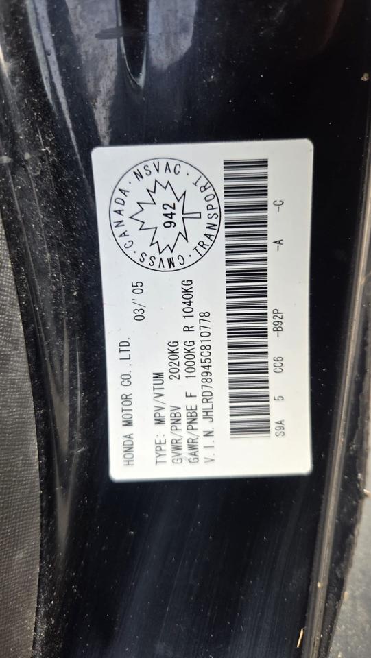 2005 Honda CR-V EX-L, RUNS AND DRIVES WELL, AS IS SPECIAL Photo