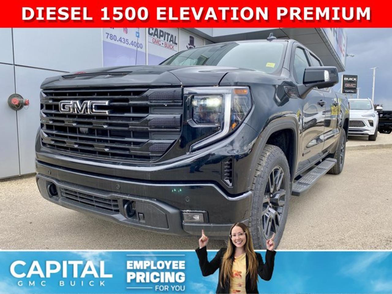 Take a look at this DIESEL 2026 GMC SIERRA 1500 Elevation Premium Package... Fully Equipped with Power Sunroof, BLACK PACKAGE, Heated Leather BUCKET Seats, X31 OFF-ROAD Package, ALL-WEATHER FLOOR MATS, Heated Steering, Adaptive Cruise Control, Dual Exhaust, 360 CAM, 6 Assist Steps, Black Emblems, MultiPro Tailgate, Integrated Brake Controller, Wireless Charger, Blind Zone monitoring, and so much more!Ask for the Internet Department for more information or book your test drive today! Text 507-585-4395 for fast answers at your fingertips!AMVIC Licensed Dealer - Licence Number B1044900