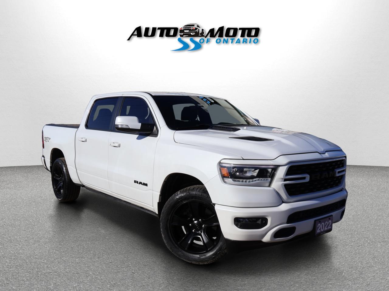 2022 RAM 1500 GT-SPORT HEMI CREW 4WD CERTIFIED *1 OWNER*ACCIDENT FREE* CAMERA NAV BLUETOOTH LEATHER HEATED SEATS CRUISE ALLOYS - Photo #1