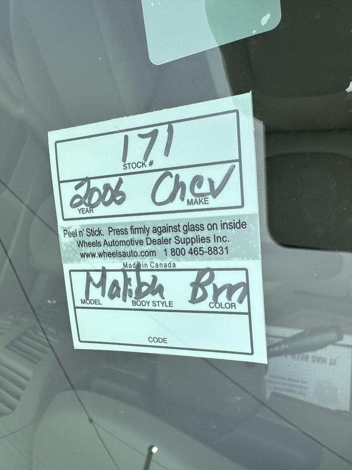 2006 Chevrolet Malibu LS, LIKE NEW, ONLY 33,000KMS, 4 CYL, CERTIFIED Photo