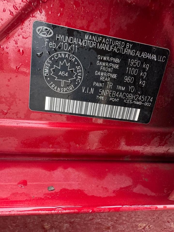 2011 Hyundai Sonata GL Photo