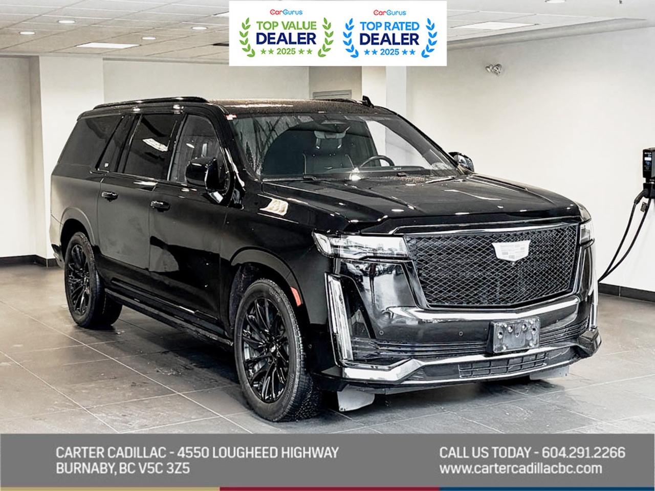 Used 2023 Cadillac Escalade ESV SPORT 4WD | 6.2L ENG/SUNROOF/PWR SEAT/HD SURROUND for sale in Burnaby, BC