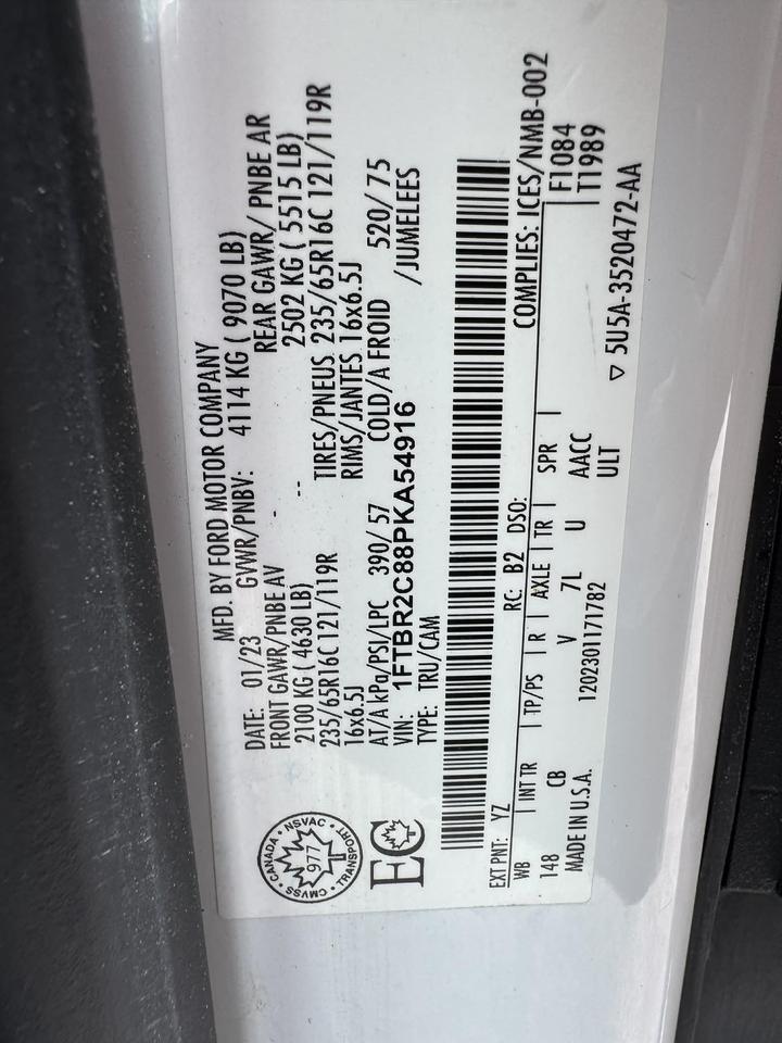 2023 Ford Transit Cargo Van T-250 MED ROOF AWD Photo