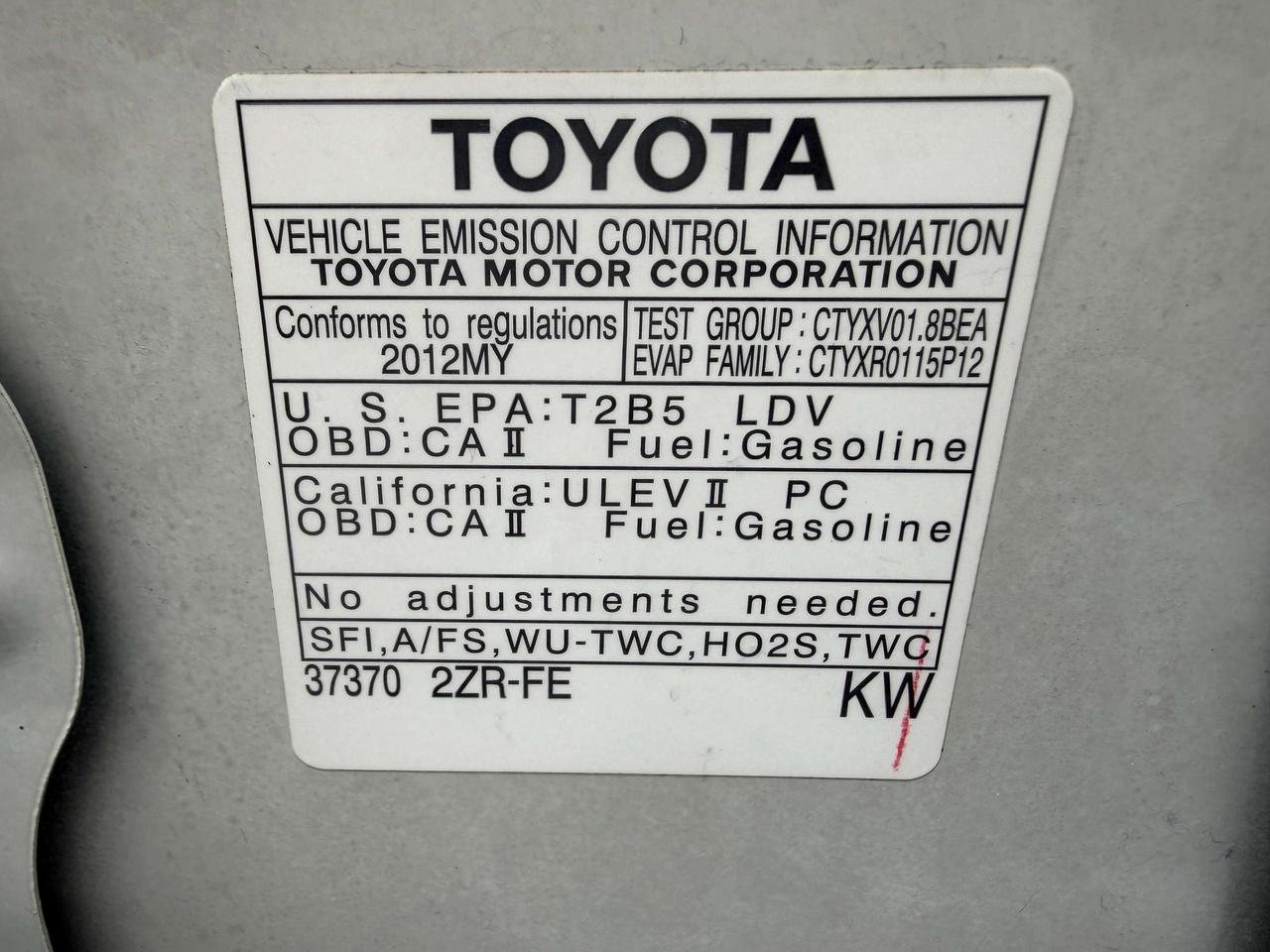 2012 Toyota Corolla 4dr Auto CE/ YES ONLY 67180 KMS !! COMES CERTIFIED Photo