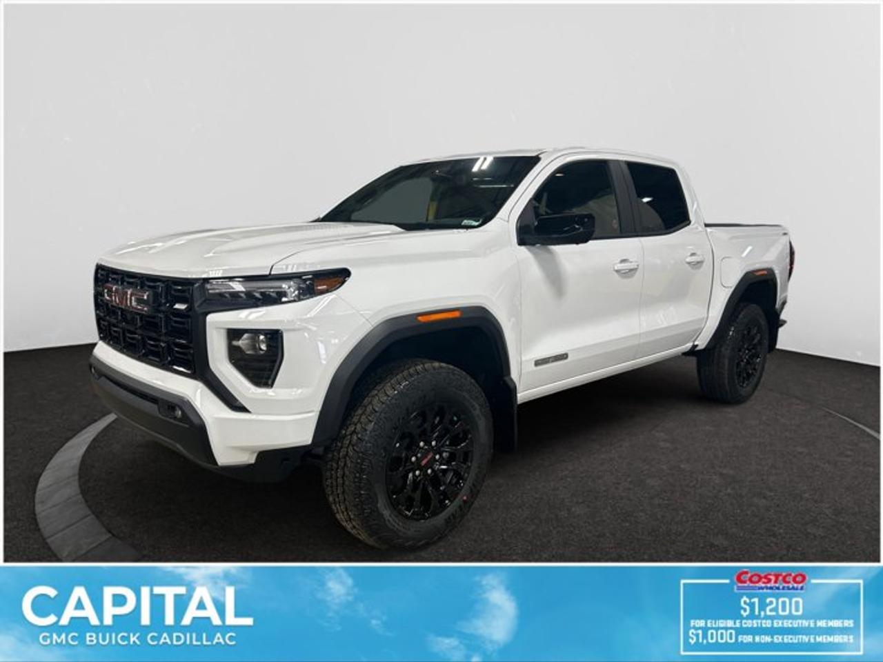 This 2026 GMC Canyon in Summit White is equipped with 4WD and Turbocharged Gas I4 2.7L/ engine.The GMC Canyon might be midsize, but its fully premium. Designed for easy access, an available easy lift and lower tailgate allows for smooth operation, while an integrated corner-step rear bumper provides efficient access to the truck bed and your cargo. Its the little things that set the Canyon apart, like its LED-signature front lighting, chrome grille surrounds and chrome mirror caps and door handles. The Canyon is takes premium comfort to a new level with features such as available soft-touch instrument panel and available heated driver and front passenger seats. The interior is also engineered to give you and your passengers an exceptional level of quiet, from noise-reducing innovations to triple door seals. This truck offers an engine lineup that delivers power and efficiency. This baby has 308 horsepower and can tow up to 3493 KG (7700 LB.). Intelligent control features, including traction control, trailer sway and hill descent control, available automatic rear locking differential, brake rotors and integrated trailer brake controller and diesel exhaust brake, to help you stay confidently in command no matter what you may be hauling or trailering. The Canyon provides intelligently placed controls and driver-centric features to keep you in touch, in charge and connected on the road, from available built-in Wi-Fi, an infotainment system with navigation and a rear-vision camera, to power outlets, rear seat reminders and access to the myGMC app. Youll also find state-of-the-art safety to help enhance your awareness of the road and surrounding vehicles, such as available forward collision alert, and more.Check out this vehicles pictures, features, options and specs, and let us know if you have any questions. Helping find the perfect vehicle FOR YOU is our only priority.P.S...Sometimes texting is easier. Text (or call) 306-801-9090 for fast answers at your fingertips!Dealer License #914248Disclaimer: All prices are plus taxes & fees. See dealer for Details. Dealer Permit # 914248 See dealer for Details.