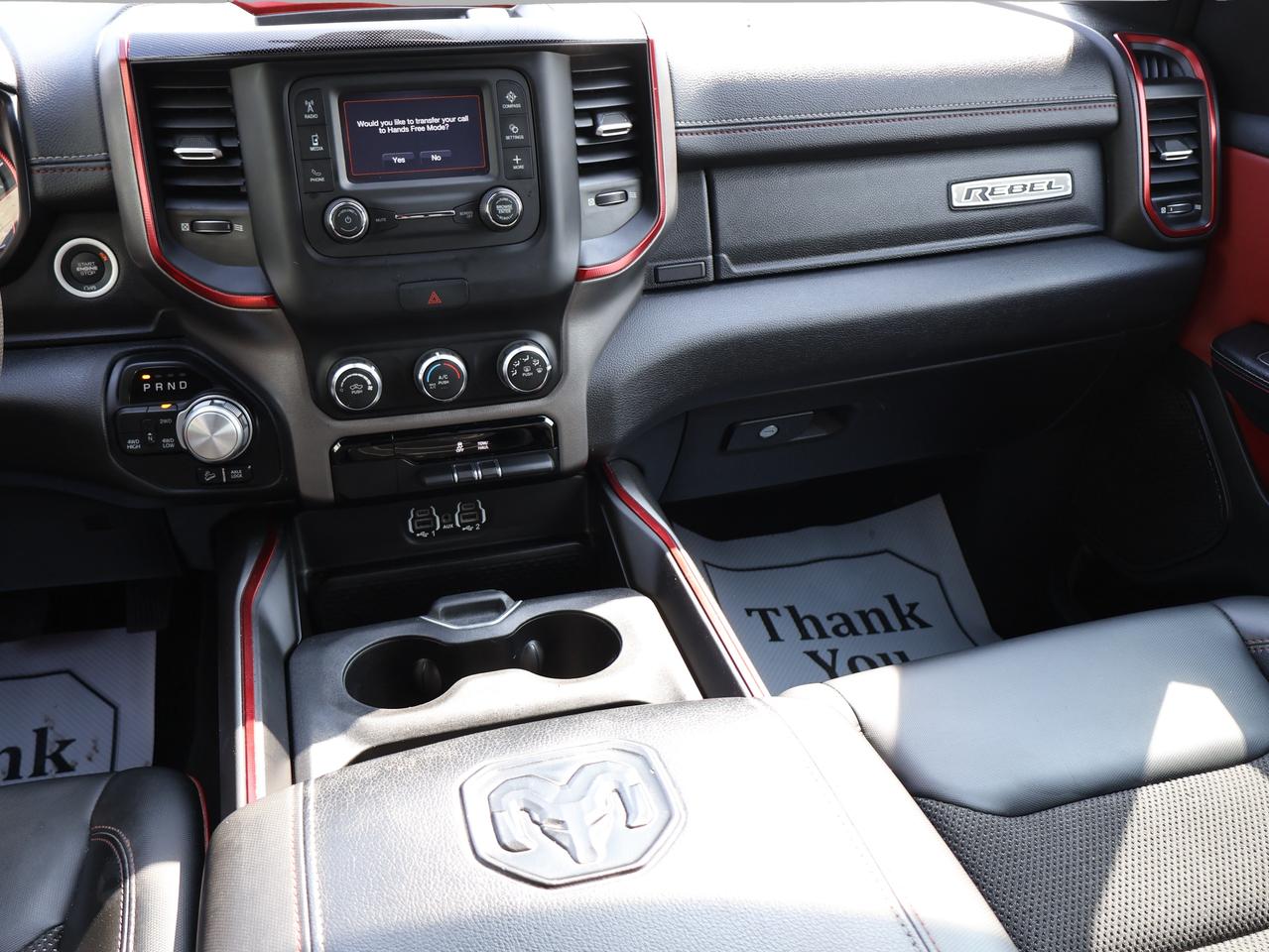 2019 RAM 1500 REBEL HEMI 4WD CERTIFIED *ACCIDNET FREE* CAMERA BLUETOOTH LEATHER HEATED SEATS SUNROOF CRUISE ALLOYS Photo