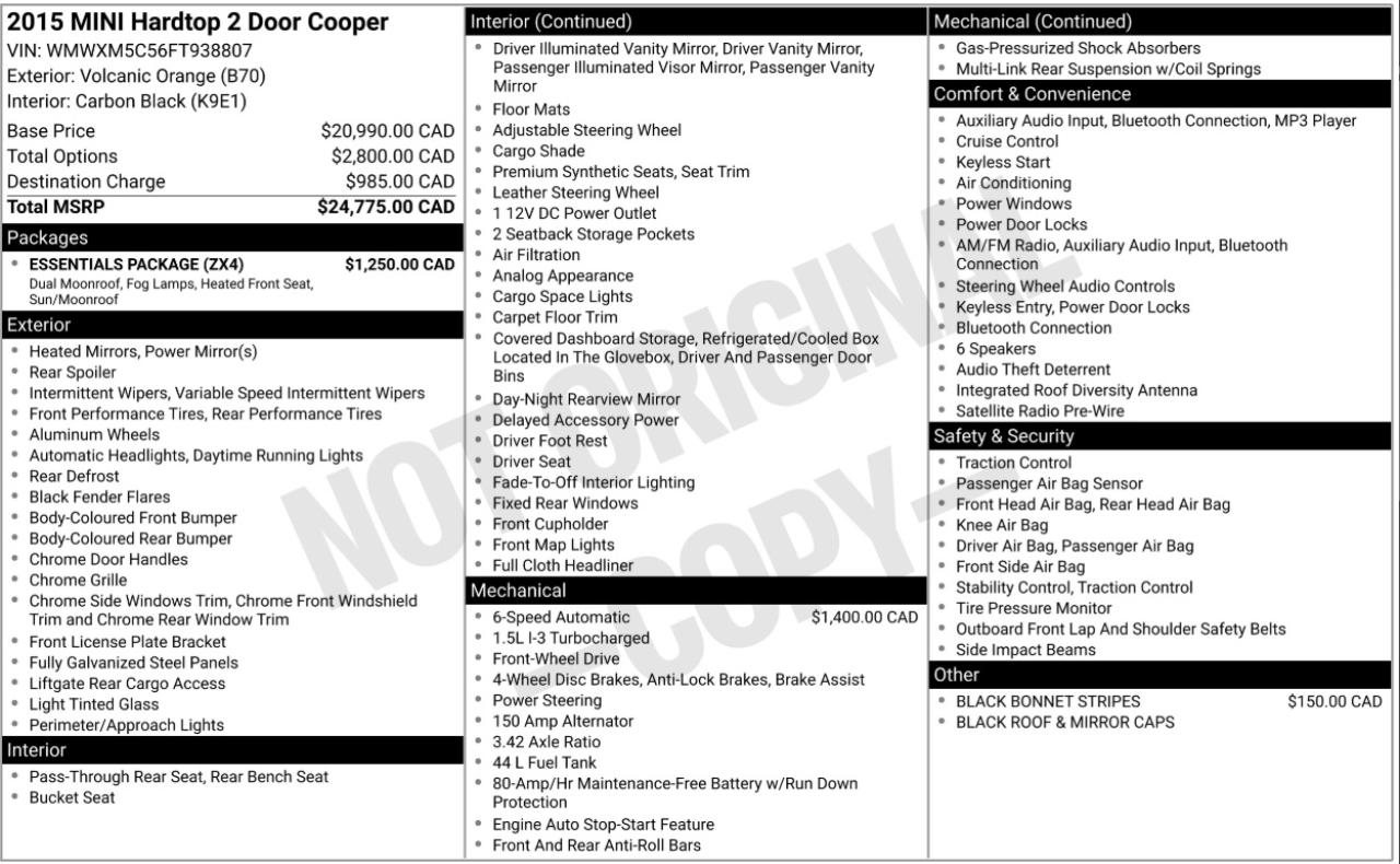 2015 MINI 3 Door Cooper DUAL SUNROOF PKG | HEATED SEATS | GREAT FUEL ECONO Photo