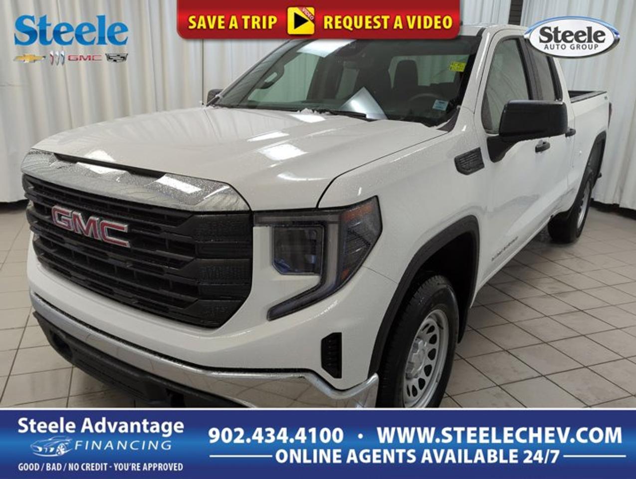 Built to handle hard work with confidence, this 2026 GMC Sierra 1500 PRO is a full-size pickup that brings proven V8 power, 4-wheel drive capability, and practical equipment for daily duty in Dartmouth. Finished in White with a Black interior, this four-door truck delivers a clean, professional look and the utility drivers want from a serious pickup.At Steele Chevrolet Buick GMC, this 2026 GMC Sierra 1500 PRO stands out for its straightforward strength and purpose-built design. Its 5.3-litre gas V8 engine pairs with an automatic transmission for smooth response, while Tow/Haul Mode and a Trailer Brake Controller help support demanding jobs, towing tasks, and weekend hauling with ease.ADVANCED SAFETY FEATURESFour-wheel traction supports slippery road confidenceHigh-strength truck design adds everyday securityLarge pickup stance aids road visibilityFour-door layout improves passenger access easePERFORMANCE AND EFFICIENCY5.3-litre gas V8 delivers strong outputAutomatic transmission supports smooth gear changesFour-wheel drive boosts all-season capabilityTow/Haul Mode helps manage heavy loadsCOMFORT AND CONVENIENCEFour full doors ease cabin entryPower outlet supports tools and devicesPractical cabin layout keeps controls simpleBlack interior offers a clean lookTECHNOLOGY AND CONNECTIVITYPower outlet adds useful charging accessAutomatic transmission simplifies daily driving tasksTrailer Brake Controller improves towing controlClear truck-focused layout supports easy operationTRUCK FEATURESTrailer Brake Controller supports confident towingTow/Haul Mode optimizes load handling responseFour-wheel drive enhances off-pavement tractionFull-size pickup design supports versatile workCARGO SPACEPickup bed supports tools and materialsUseful box area suits daily haulingTruck layout separates cargo from cabinFull-size design helps carry bulky itemsWHAT OTHER OWNERS LIKEStrong V8 power for daily tasksConfident four-wheel drive in rough weatherUseful towing tools for work needsSimple controls and practical truck designThis 2026 GMC Sierra 1500 PRO is designed for drivers who want honest truck capability without unnecessary complication. The White exterior gives it a sharp, work-ready appearance that looks right at home on a job site, in a driveway, or heading out on the highway. Inside, the Black interior keeps the cabin looking clean and functional, with an easy-to-use layout that suits long days behind the wheel.The 5.3-litre gas V8 is a key part of this trucks appeal. It delivers the kind of strong, dependable performance many pickup buyers still value for towing, hauling, and steady everyday driving. Paired with an automatic transmission, it offers smooth operation in traffic, on rural roads, and when carrying extra weight. The 4-wheel drive system adds welcome confidence when roads turn wet, snowy, or uneven.Practical equipment makes this truck even more useful. Tow/Haul Mode helps the powertrain respond better when pulling a trailer or carrying a heavier load. The Trailer Brake Controller is an important addition for drivers who tow regularly, helping improve trailer control and overall confidence. A power outlet adds convenience for charging devices or powering select tools and accessories while on the move.For buyers shopping for a full-size pickup in Dartmouth, this 2026 GMC Sierra 1500 PRO offers the essentials that matter most: V8 strength, 4-wheel drive traction, four-door practicality, and towing-focused equipment. It is a smart choice for work, recreation, and everyday use, with the toughness and utility expected from a GMC pickup. Find it today at Steele Chevrolet Buick GMC.This 2026 GMC Sierra 1500 PROs VIN is: 1GTRUAED9TZ295497 .