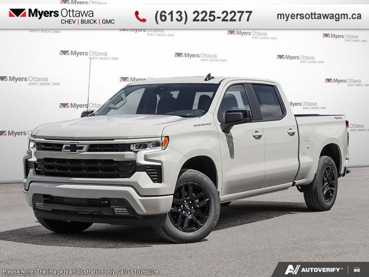 SPECIAL! EMPLOYEE PRICING ON NOW! Was $84664. Now $76742! $7922 discount until Aug 31!  <br> <br/>UPGRADES INC- 20 GLOSS BLACK OEM ALLOYS, FRONT BUCKETS, DURAMAX ENGINE, ASSIST STEPS AND TONNEAU COVER (HARD FOLD) ALL WEATHER MATS, SPRAY IN LINER , REAR WHEELHOUSE LINERS<br> <br>The 2026 Chevrolet Silverado 1500 delivers full-size pickup performance with a polished interior and smart technology to meet the demands of both work and play. Inside youll find an interior designed for comfort and connectivity, outfitted with modern amenities and a layout that supports both productivity and leisure. With such versatility, the Silverado 1500 stands ready to take on the tough jobs and the long drives in equal fashion.<br> <br>This White Sands sought after diesel crew cab 4X4 pickup has an Automatic transmission and is powered by a 305HP 3.0L Straight 6 Cylinder Engine. <br> <br> Our Silverado 1500s trim level is RST. This trim steps things up with heated front seats, a heated steering wheel and dual-zone climate control, along with a trailering package, remote start, aluminum wheels, hitch guidance, a power locking EZ lift tailgate, and an upgraded 13.4-inch infotainment display with navigation capability, Apple CarPlay and Android Auto. Safety features also include lane keep assist with lane departure warning, following distance indication, forward collision alert, and automatic emergency braking with front pedestrian braking. This vehicle has been upgraded with the following features: Duramax 3.0L Turbo Diesel Engine, 20 inch Aluminum Wheels, 6 rectangular tubular assist steps.<br><br> <br>To apply right now for financing use this link: <a href=https://creditonline.dealertrack.ca/Web/Default.aspx?Token=b35bf617-8dfe-4a3a-b6ae-b4e858efb71d&Lang=en target=_blank>https://creditonline.dealertrack.ca/Web/Default.aspx?Token=b35bf617-8dfe-4a3a-b6ae-b4e858efb71d&Lang=en</a><br> <br/>Weve discounted this vehicle $7922. See dealer for details. <br><br><br> Come by and check out our fleet of 40+ used cars and trucks and 150+ new cars and trucks for sale in Ottawa.  o~o