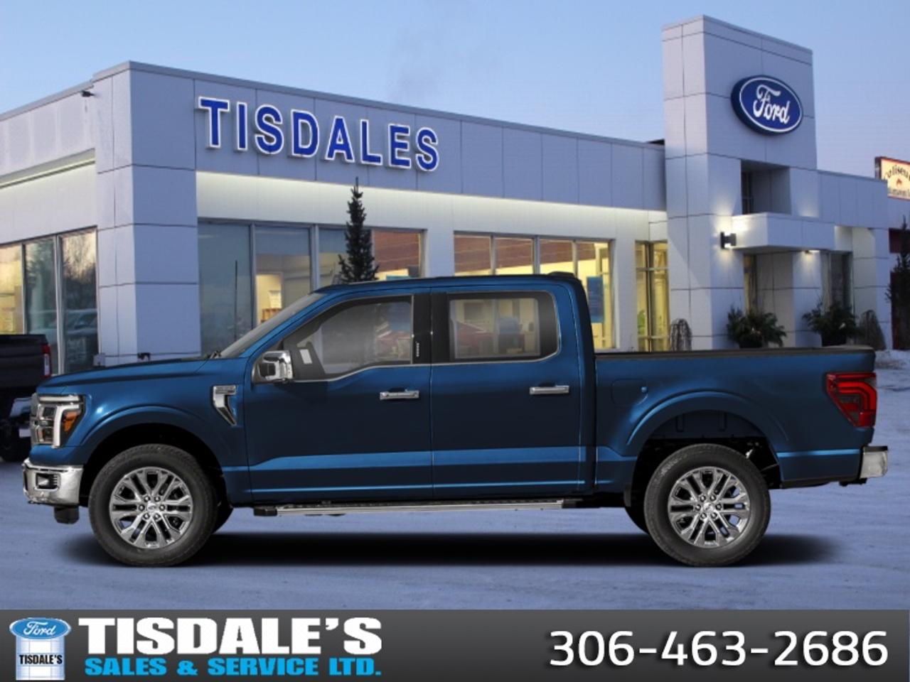 <b>Tow Package, Spray-in Bedliner!</b><br> <br> <br> <br>Check out the large selection of new Fords at Tisdales today!<br> <br>The 2026 Ford F-150 stands ready with rugged utility, smart features and a presence that commands attention on any road. <br> <br>The 2026 Ford F-150 combines proven leadership in toughness with smart innovation to deliver a truck built for real-world demands. Inside, the cabin features refined materials, intuitive tech and comfortable seating to support both driver and passengers on every journey. With its strong presence, flexible design and Fords legacy of dependability, the F-150 is ready for whatever work or play you throw its way.<br> <br>This Antimatter Blue Metallic Crew Cab 4X4 pickup has an Automatic transmission and is powered by a 400HP 3.5L V6 Cylinder Engine. <br> <br> Our F-150s trim level is LARIAT. This vehicle has been upgraded with the following features: Tow Package, Spray-in Bedliner.<br><br> View the original window sticker for this vehicle with this url <b><a href=http://www.windowsticker.forddirect.com/windowsticker.pdf?vin=1FTFW5L81TFA36076 target=_blank>http://www.windowsticker.forddirect.com/windowsticker.pdf?vin=1FTFW5L81TFA36076</a></b>.<br> <br>To apply right now for financing use this link: <a href=http://www.tisdales.com/shopping-tools/apply-for-credit.html target=_blank>http://www.tisdales.com/shopping-tools/apply-for-credit.html</a><br><br> <br/> Total  rebate of $7500 is reflected in the price.   Incentives expire 2026-04-30.  See dealer for details. <br> <br>Tisdales is not your standard dealership. Sales consultants are available to discuss what vehicle would best suit the customer and their lifestyle, and if a certain vehicle isnt readily available on the lot, one will be brought in.<br> Come by and check out our fleet of 20+ used cars and trucks and 70+ new cars and trucks for sale in Kindersley.  o~o
