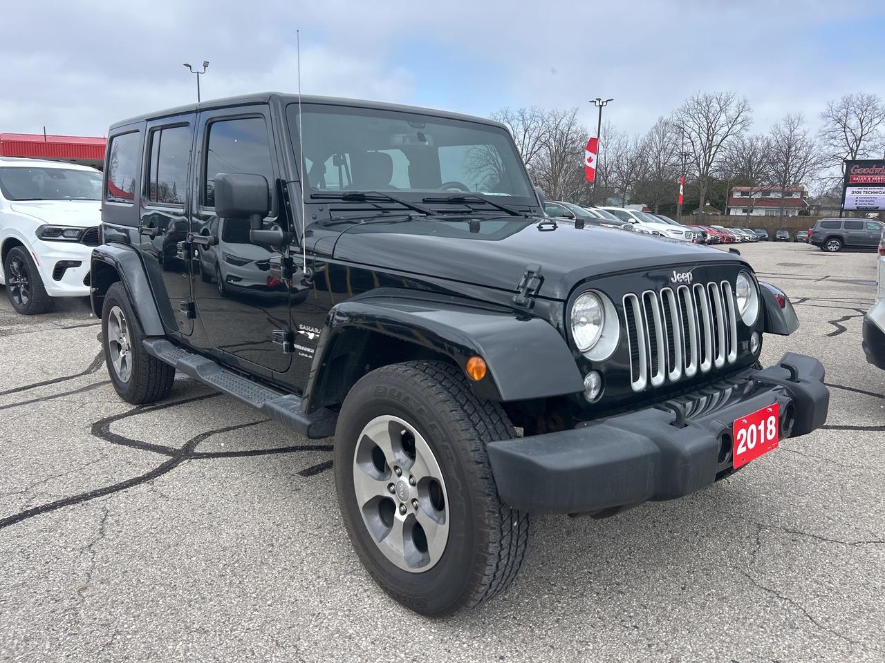 2018 Jeep Wrangler JK Unlimited SAHARA, CLEAN CARFAX, REMOTE START! Photo