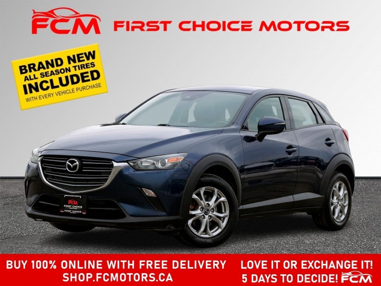 ** ** SPECIAL LIMITED TIME OFFER ** ** PURCHASE ANY VEHICLE THIS WEEK AND RECEIVE 4 BRAND-NEW ALL-SEASON TIRES AT NO ADDITIONAL COST!!! DONT MISS THIS EXCLUSIVE CHANCE TO UPGRADE YOUR RIDE AND STAY PREPARED FOR ANY WEATHER!!!       EXCITING NEWS FROM FIRST CHOICE MOTORS! Our brand-new online showroom is now open to the public, bringing the ultimate car shopping experience right to your fingertips! Enjoy a 100% online car shopping experience, with over 500 certified vehicles in stock, comprehensive protection plans, and thousands of new auto parts & accessories available! Plus, for a limited time, were offering FREE deliveries across Ontario on all vehicle purchases! Dont miss outvisit Shop.fcmotors.ca to find and upgrade your perfect vehicle today!      Welcome to First Choice Motors, the largest car dealership in Toronto of pre-owned cars, SUVs, and vans priced between $5000-$15,000. With an impressive inventory of over 300 vehicles in stock, we are dedicated to providing our customers with a vast selection of affordable and reliable options.       Were thrilled to offer a used 2019 Mazda CX-3 GS Skyactiv, black color with 216,000km (STK#9589) This vehicle was $14990 NOW ON SALE FOR $13990. It is equipped with the following features:   - Automatic Transmission   - Heated seats   - All wheel drive   - Bluetooth   - Reverse camera   - Alloy wheels   - Power windows   - Power locks   - Power mirrors   - Air Conditioning      At First Choice Motors, we believe in providing quality vehicles that our customers can depend on. All our vehicles come with a 36-day guarantee on all safety related items. We also offer additional warranty options up to 5 years for our customers who want extra peace of mind.      Furthermore, all our vehicles are sold fully certified with brand new brakes rotors and pads, a fresh oil change, and brand new set of all-season tires installed & balanced. You can be confident that this car is in excellent condition and ready to hit the road.      At First Choice Motors, we believe that everyone deserves a chance to own a reliable and affordable vehicle. Thats why we offer financing options with low interest rates starting at 7.9% O.A.C. Were proud to approve all customers, including those with bad credit, no credit, students, and even 9 socials. Our finance team is dedicated to finding the best financing option for you and making the car buying process as smooth and stress-free as possible.      Our dealership is open 7 days a week to provide you with the best customer service possible. We carry the largest selection of used vehicles for sale under $9990 in all of Ontario. We stock over 300 cars, mostly Hyundai, Chevrolet, Mazda, Honda, Volkswagen, Toyota, Ford, Dodge, Kia, Mitsubishi, Acura, Lexus, and more. With our ongoing sale, you can find your dream car at a price you can afford. Come visit us today and experience why we are the best choice for your next used car purchase!      All prices include $22.00 OMVIC Fee.  Excludes, license plates, ownership registration and ONTARIO HST (13%)   *No Credit Card payments can be accepted for Vehicle Purchases*    *No Credit Card payments can be accepted for Vehicle Purchases*