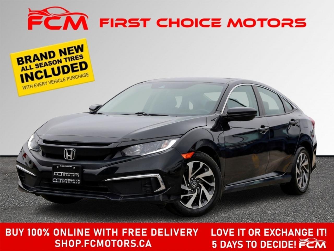 ** ** SPECIAL LIMITED TIME OFFER ** ** PURCHASE ANY VEHICLE THIS WEEK AND RECEIVE 4 BRAND-NEW ALL-SEASON TIRES AT NO ADDITIONAL COST!!! DONT MISS THIS EXCLUSIVE CHANCE TO UPGRADE YOUR RIDE AND STAY PREPARED FOR ANY WEATHER!!!       EXCITING NEWS FROM FIRST CHOICE MOTORS! Our brand-new online showroom is now open to the public, bringing the ultimate car shopping experience right to your fingertips! Enjoy a 100% online car shopping experience, with over 500 certified vehicles in stock, comprehensive protection plans, and thousands of new auto parts & accessories available! Plus, for a limited time, were offering FREE deliveries across Ontario on all vehicle purchases! Dont miss outvisit Shop.fcmotors.ca to find and upgrade your perfect vehicle today!      Welcome to First Choice Motors, the largest car dealership in Toronto of pre-owned cars, SUVs, and vans priced between $5000-$15,000. With an impressive inventory of over 300 vehicles in stock, we are dedicated to providing our customers with a vast selection of affordable and reliable options.       Were thrilled to offer a used 2019 Honda Civic EX, black color with 148,000km (STK#8492) This vehicle was $18990 NOW ON SALE FOR $16990. It is equipped with the following features:   - Automatic Transmission   - Sunroof   - Heated seats   - Bluetooth   - Apple CarPlay   - Reverse camera   - Blind spot camera   - Alloy wheels   - Power windows   - Power locks   - Power mirrors   - Air Conditioning      At First Choice Motors, we believe in providing quality vehicles that our customers can depend on. All our vehicles come with a 36-day FULL COVERAGE warranty. We also offer additional warranty options up to 5 years for our customers who want extra peace of mind.      Furthermore, all our vehicles are sold fully certified with brand new brakes rotors and pads, a fresh oil change, and brand new set of all-season tires installed & balanced. You can be confident that this car is in excellent condition and ready to hit the road.      At First Choice Motors, we believe that everyone deserves a chance to own a reliable and affordable vehicle. Thats why we offer financing options with low interest rates starting at 7.9% O.A.C. Were proud to approve all customers, including those with bad credit, no credit, students, and even 9 socials. Our finance team is dedicated to finding the best financing option for you and making the car buying process as smooth and stress-free as possible.      Our dealership is open 7 days a week to provide you with the best customer service possible. We carry the largest selection of used vehicles for sale under $9990 in all of Ontario. We stock over 300 cars, mostly Hyundai, Chevrolet, Mazda, Honda, Volkswagen, Toyota, Ford, Dodge, Kia, Mitsubishi, Acura, Lexus, and more. With our ongoing sale, you can find your dream car at a price you can afford. Come visit us today and experience why we are the best choice for your next used car purchase!      All prices exclude a $10 OMVIC fee, license plates & registration  and ONTARIO HST (13%)    *No Credit Card payments can be accepted for Vehicle Purchases*