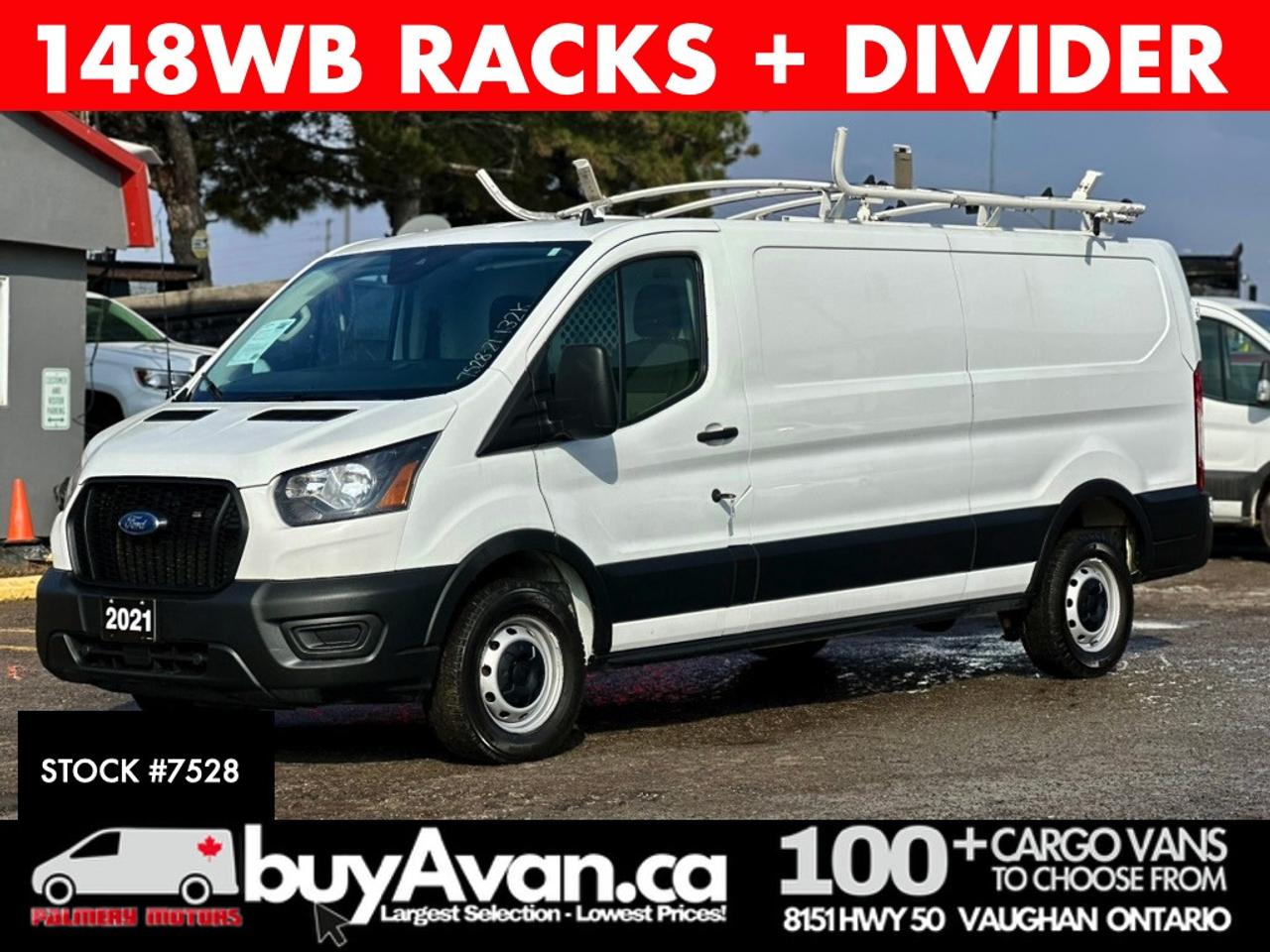 2021 Ford Transit Cargo Van Transit T-250 148WB LR Racks + Divider Photo