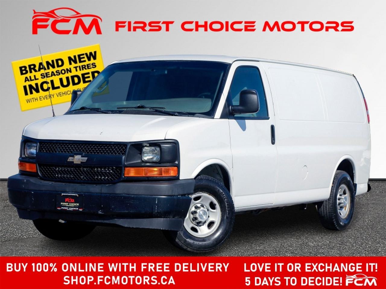 ** ** SPECIAL LIMITED TIME OFFER ** ** PURCHASE ANY VEHICLE THIS WEEK AND RECEIVE 4 BRAND-NEW ALL-SEASON TIRES AT NO ADDITIONAL COST!!! DONT MISS THIS EXCLUSIVE CHANCE TO UPGRADE YOUR RIDE AND STAY PREPARED FOR ANY WEATHER!!!       EXCITING NEWS FROM FIRST CHOICE MOTORS! Our brand-new online showroom is now open to the public, bringing the ultimate car shopping experience right to your fingertips! Enjoy a 100% online car shopping experience, with over 500 certified vehicles in stock, comprehensive protection plans, and thousands of new auto parts & accessories available! Plus, for a limited time, were offering FREE deliveries across Ontario on all vehicle purchases! Dont miss outvisit Shop.fcmotors.ca to find and upgrade your perfect vehicle today!      Welcome to First Choice Motors, the largest car dealership in Toronto of pre-owned cars, SUVs, and vans priced between $5000-$15,000. With an impressive inventory of over 300 vehicles in stock, we are dedicated to providing our customers with a vast selection of affordable and reliable options.       Were thrilled to offer a used 2017 Chevrolet Express Cargo 2500, white color with 228,000km (STK#9186) This vehicle was $16990 NOW ON SALE FOR $13990. It is equipped with the following features:   - Automatic Transmission   - Power windows   - Power locks   - Air Conditioning      At First Choice Motors, we believe in providing quality vehicles that our customers can depend on. All our vehicles come with a 36-day FULL COVERAGE warranty. We also offer additional warranty options up to 5 years for our customers who want extra peace of mind.      Furthermore, all our vehicles are sold fully certified with brand new brakes rotors and pads, a fresh oil change, and brand new set of all-season tires installed & balanced. You can be confident that this car is in excellent condition and ready to hit the road.      At First Choice Motors, we believe that everyone deserves a chance to own a reliable and affordable vehicle. Thats why we offer financing options with low interest rates starting at 7.9% O.A.C. Were proud to approve all customers, including those with bad credit, no credit, students, and even 9 socials. Our finance team is dedicated to finding the best financing option for you and making the car buying process as smooth and stress-free as possible.      Our dealership is open 7 days a week to provide you with the best customer service possible. We carry the largest selection of used vehicles for sale under $9990 in all of Ontario. We stock over 300 cars, mostly Hyundai, Chevrolet, Mazda, Honda, Volkswagen, Toyota, Ford, Dodge, Kia, Mitsubishi, Acura, Lexus, and more. With our ongoing sale, you can find your dream car at a price you can afford. Come visit us today and experience why we are the best choice for your next used car purchase!      All prices exclude a $10 OMVIC fee, license plates & registration  and ONTARIO HST (13%)    *No Credit Card payments can be accepted for Vehicle Purchases*