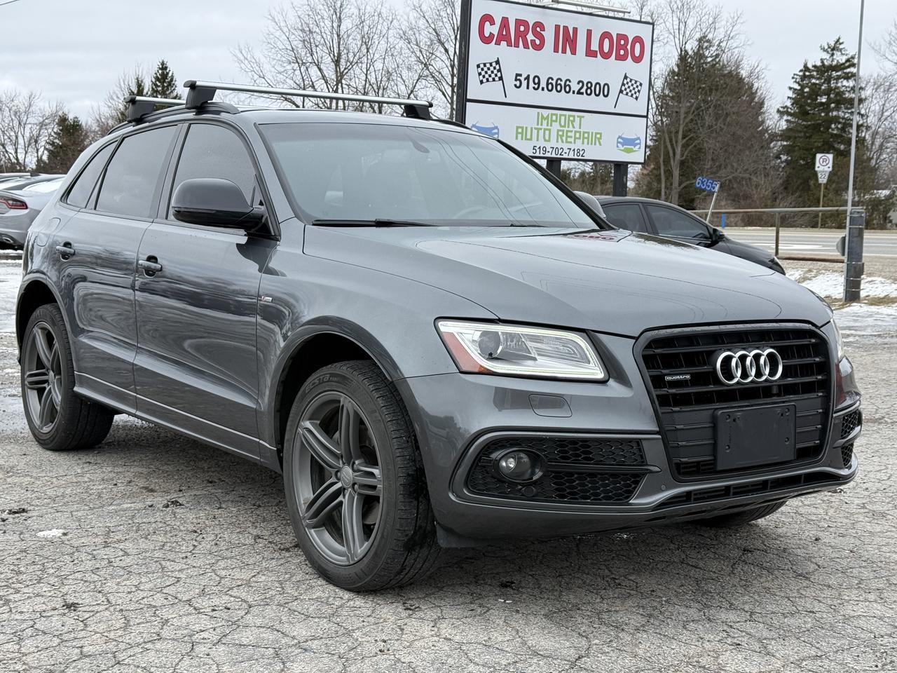 <p>2017 AUDI Q5 2.0T TECHNIK!</p><p>Safety inspection included in the full asking price // Carfax available</p><p>2017 Audi Q5 2.0T Technik // quattro All-Wheel Drive // 2.0L TFSI Turbocharged 4-Cylinder Engine // 8-Speed Tiptronic Automatic Transmission // Audi Drive Select // 20 Alloy Wheels // LED Headlights // LED Daytime Running Lights // LED Taillights // Panoramic Glass Sunroof // Power Tailgate // Roof Rails // Power Heated Folding Side Mirrors // Keyless Entry with Push Button Start // Remote Start Capability // Tri-Zone Automatic Climate Control // Heated Front & Rear Seats // Heated Steering Wheel // Premium Leather Seating Surfaces // Power Front Seats with Driver Memory // Driver Seat Lumbar Support // Leather-Wrapped Multifunction Steering Wheel // Audi MMI Navigation Plus // Large Central Display with MMI Controller // Bang & Olufsen Premium Sound System // Apple CarPlay & Android Auto // Bluetooth Hands-Free Calling // Bluetooth Audio Streaming // SiriusXM Satellite Radio // USB & AUX Inputs // Steering Wheel Mounted Audio Controls // Backup Camera // Front & Rear Parking Sensors // Audi Parking System Plus // Blind Spot Monitoring // Lane Departure Warning // Adaptive Cruise Control // Audi Pre Sense Safety System // Power Adjustable Steering Column // Split Folding Rear Seats // Spacious Cargo Area // Advanced Airbag System // Electronic Stability Control // Traction Control // ABS Brakes // Tire Pressure Monitoring System // Rear Window Defroster // Rain Sensing Windshield Wipers</p><p data-start=139 data-end=305><strong>CARS IN LOBO LTD.&nbsp; &ndash; Your trusted pre-owned vehicle destination!</strong></p><p>&nbsp;</p><p data-start=139 data-end=305><strong>Located at 6355 Egremont Dr, Komoka, ON N0L 1R0 &mdash; just 7 km west of Hyde Park Rd. Heading west on Fanshawe Park Rd as it becomes Egremont Dr, you&rsquo;ll find us at the traffic lights on the corner of Egremont Dr & Narin Rd in Middlesex county township of Lobo.&nbsp;</strong></p><p>&nbsp;</p><p data-start=139 data-end=305><strong>Serving London, Ontario/Middlesex County for over 10 years. A registered member of the UCDA (Used Car Dealers Association of Ontario) and fully licensed with OMVIC (Ontario Motor Vehicle Industry Council).</strong></p><p>&nbsp;</p><hr><p>&nbsp;</p><p data-start=139 data-end=305><strong><span style=font-size: 14pt;>CARS IN LOBO LTD. (Buy - Sell - Trade - Finance)&nbsp; </span><span style=font-size: 14pt;>Office#&nbsp; 519 666 2800 </span><span style=font-size: 14pt;>TEXT# 519 630 6660</span></strong></p><p>&nbsp;</p><hr><p>&nbsp;</p><p data-start=312 data-end=770><strong>- /Quality, locally sourced pre-owned vehicles at a competitive price<br>- /Safety certification Inspection included at the Full Asking Price! (unless listed otherwise)</strong><br><strong>- /We take all trade ins at a competitive & fair value&nbsp;</strong><br><strong>- /We buy cars outright with no purchase&nbsp;necessary</strong><br data-start=352 data-end=355><strong>- /CARFAX reports available on all cars</strong><br data-start=462 data-end=465><strong>- /Extended warranty options available</strong><br data-start=590 data-end=593><strong>- /Financing options available</strong><br data-start=642 data-end=645><strong>- /We register & plate your vehicle for you (Licensing Extra)</strong><br data-start=714 data-end=717><strong>- /No hidden fees. No pressure. Easy going team that is here to help.&nbsp;</strong></p><p>&nbsp;</p><p data-start=777 data-end=908><strong>Message us anytime or feel free to drop by! We are here to help make your next vehicle purchase simple and stress-free. -> OPEN 6 DAYS WEEK MONDAY - SATURDAY&nbsp;</strong></p><p>&nbsp;</p><p data-start=777 data-end=908>&nbsp;</p>