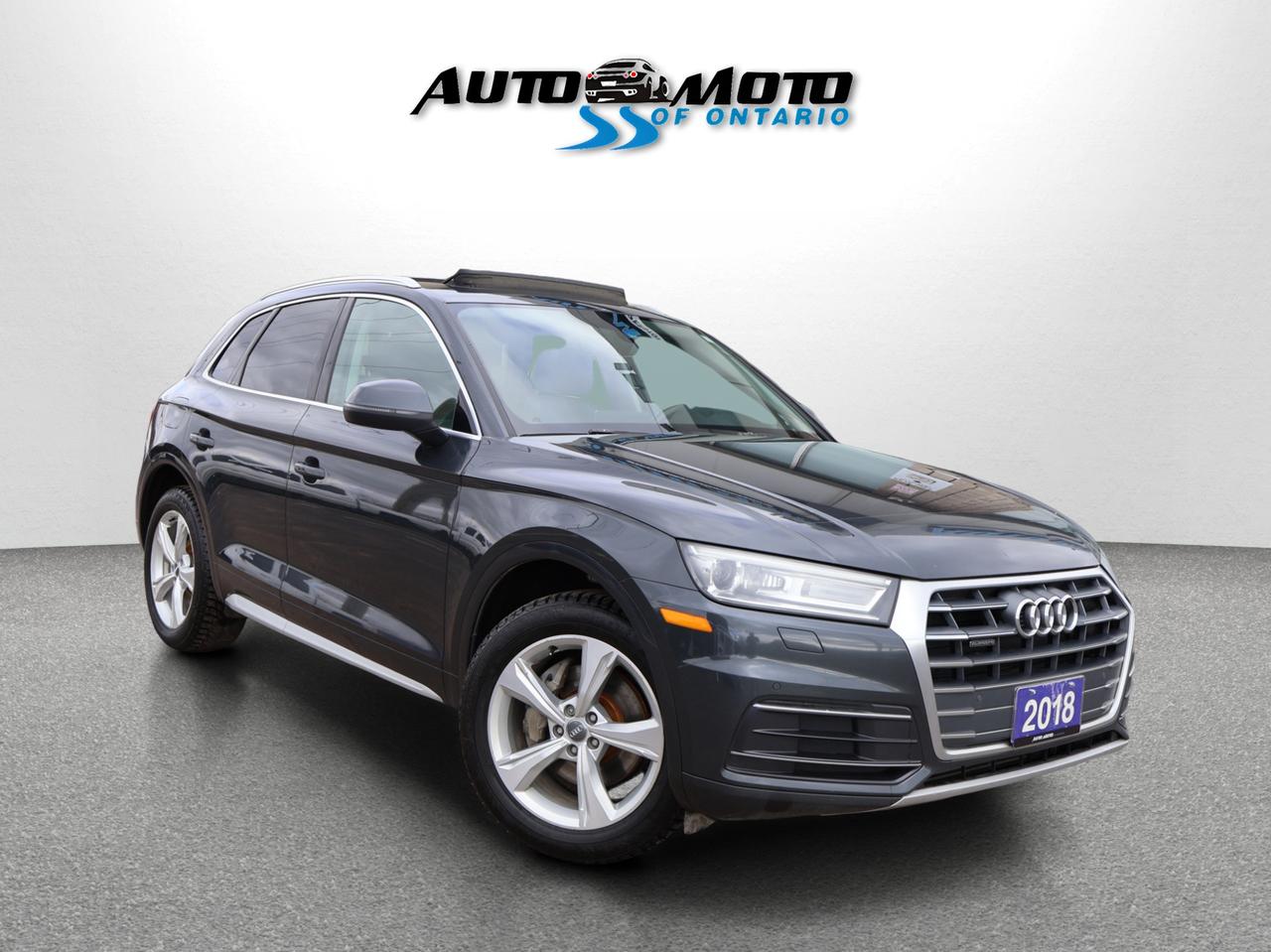 Used 2018 Audi Q5 PROGRESSIV AWD CERTIFIED *AUDI MAINTAIN* CAMERA NAV BLUETOOTH LEATHER HEATED SEATS PANO ROOF CRUISE ALLOYS for sale in Burlington, ON