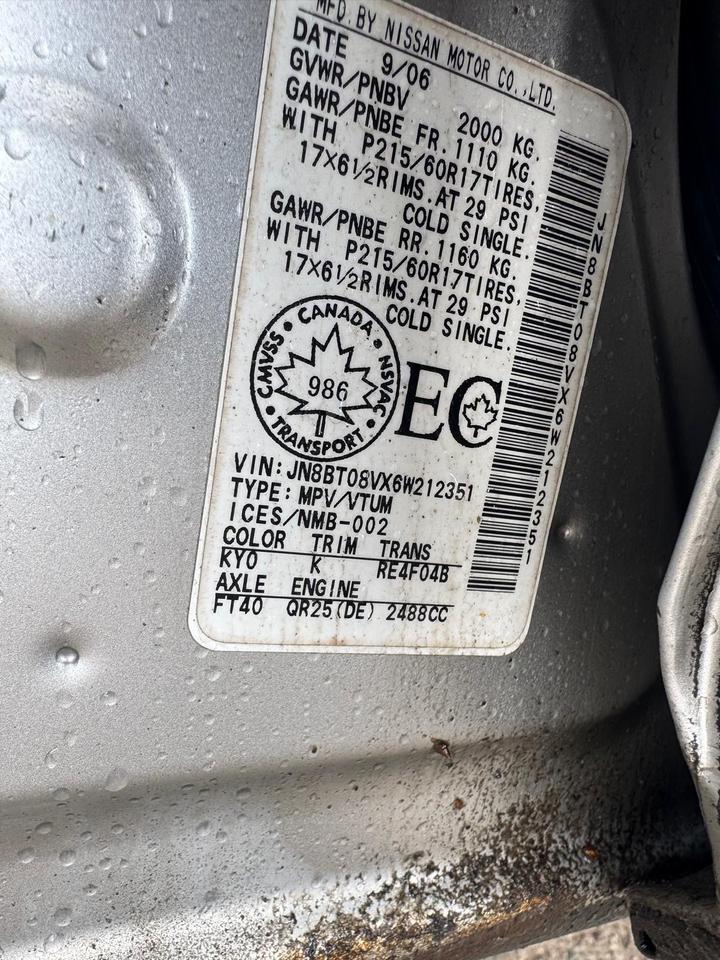 2006 Nissan X-Trail XE, AWD, UNDERCOATED, RELAIBLE, CERTIFIED Photo