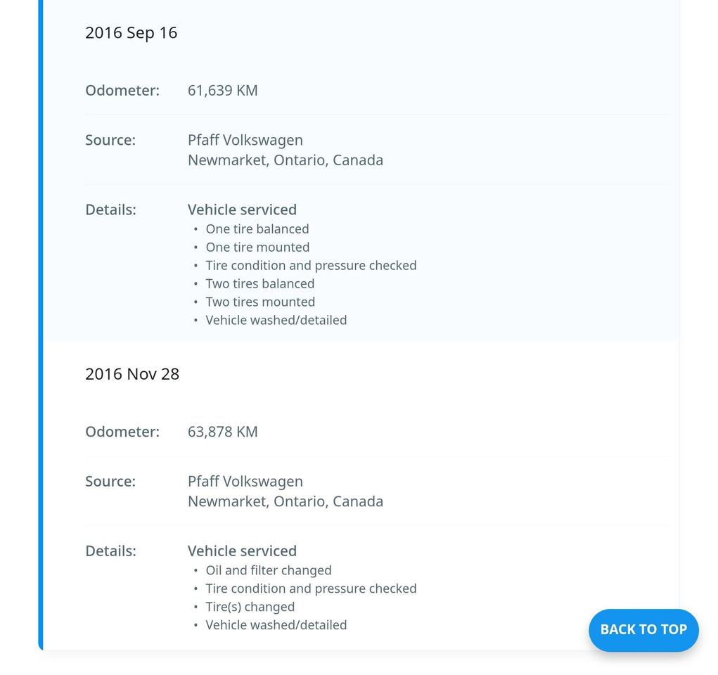 2012 Volkswagen Tiguan Crazy Service Records Photo